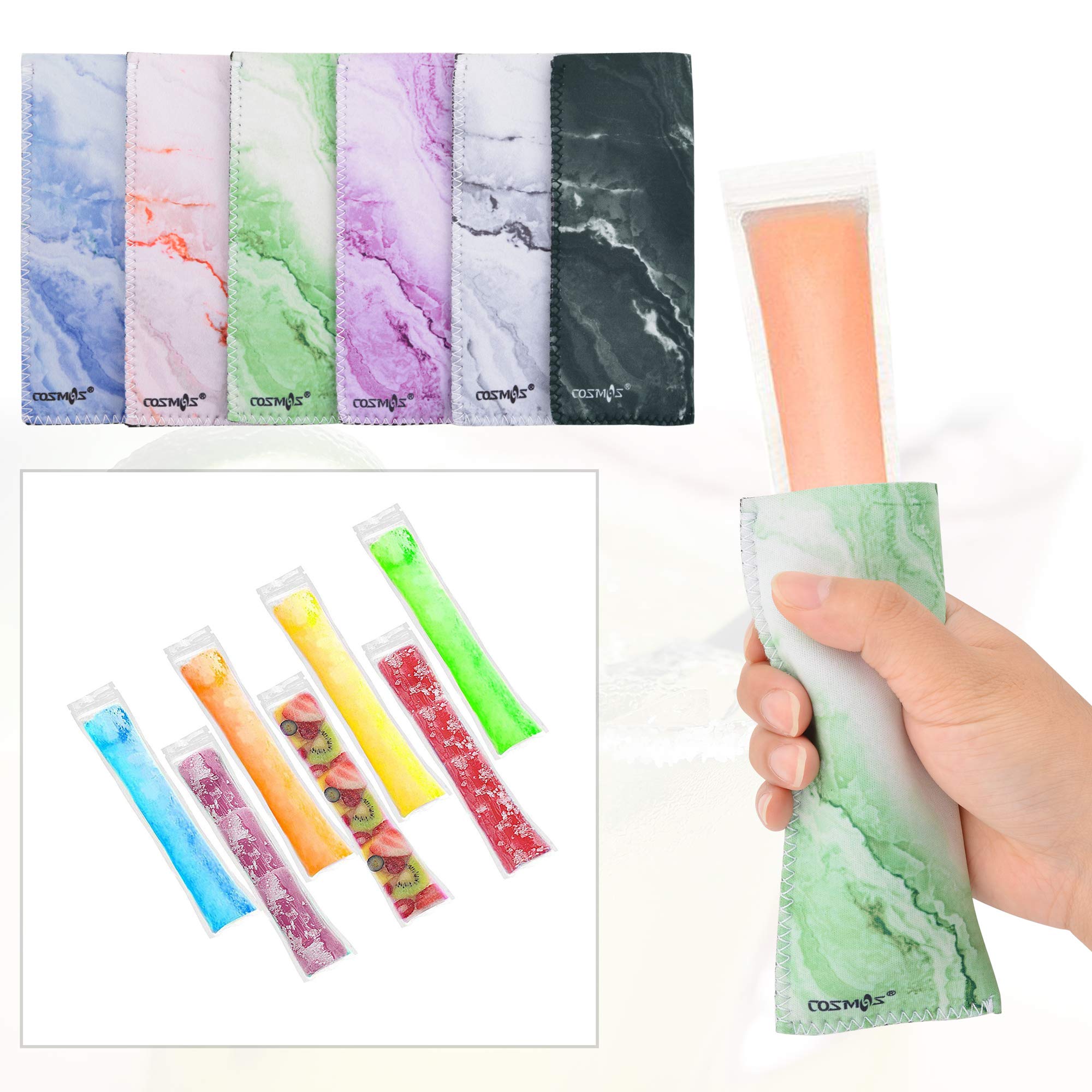 Cm Reusable Ice Pop Holder Insulator Sleeve Popsicle Holder Freezer Pop Sleeves Popsicle Holders Neoprene Sleeve For Cooling Ice