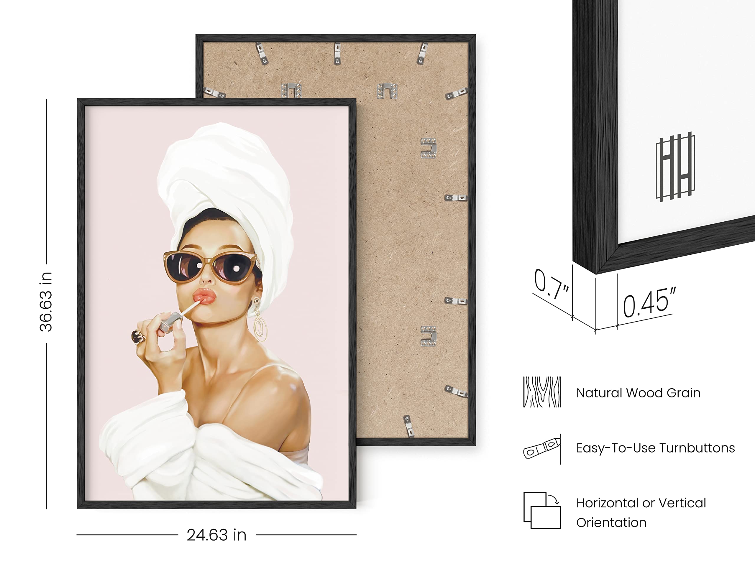 Haus And Hues Audrey Hepburn Wall Art - Audrey Hepburn Poster, Hollywood Wall Art Decor, Audrey Hepburn Pictures For Wall, Vanit