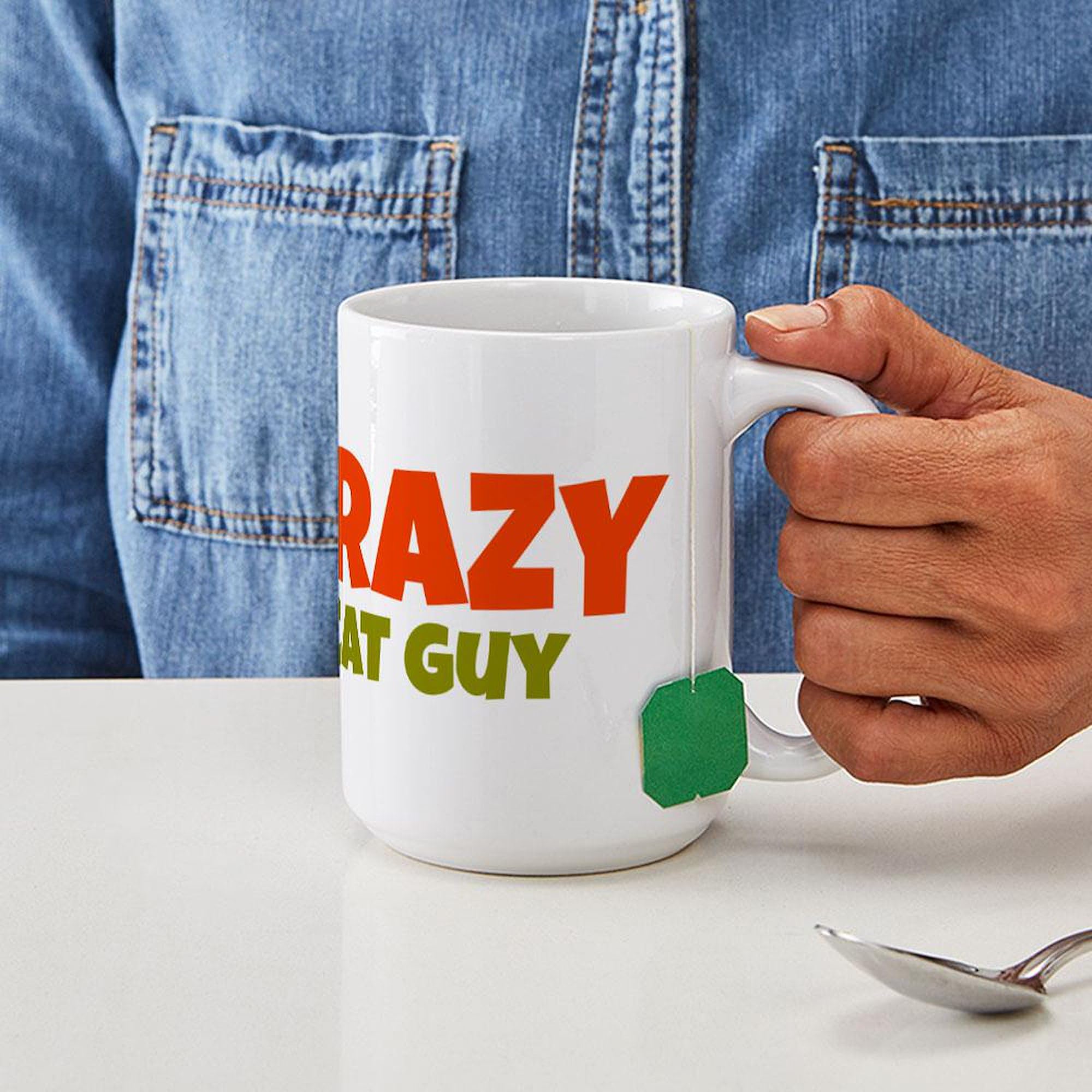 CafePress Crazy Cat Guy Mugs 15 oz (444 ml) Ceramic Coffee Mug