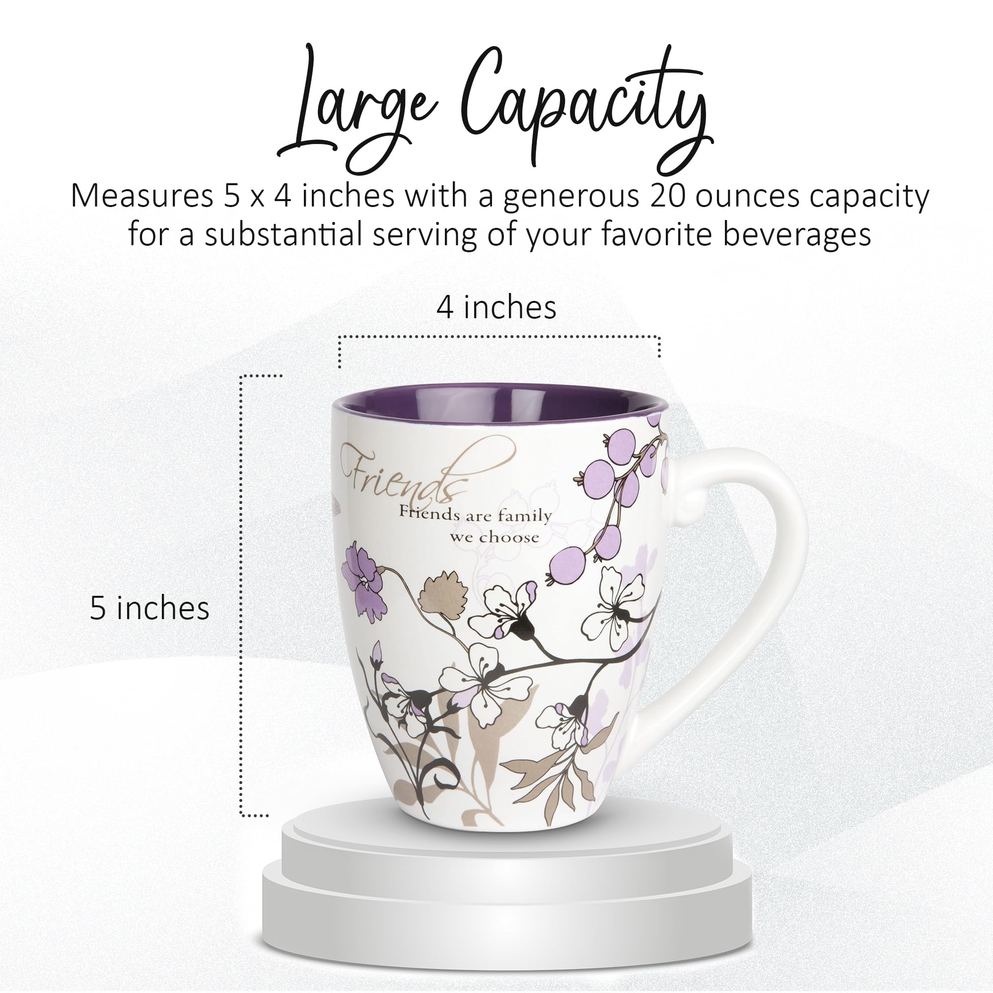 Pavilion Gift Company - Friend Coffee Mug - Mark My Words Friend Mug With Friends Are Family We Choose Design - Ceramic Coff