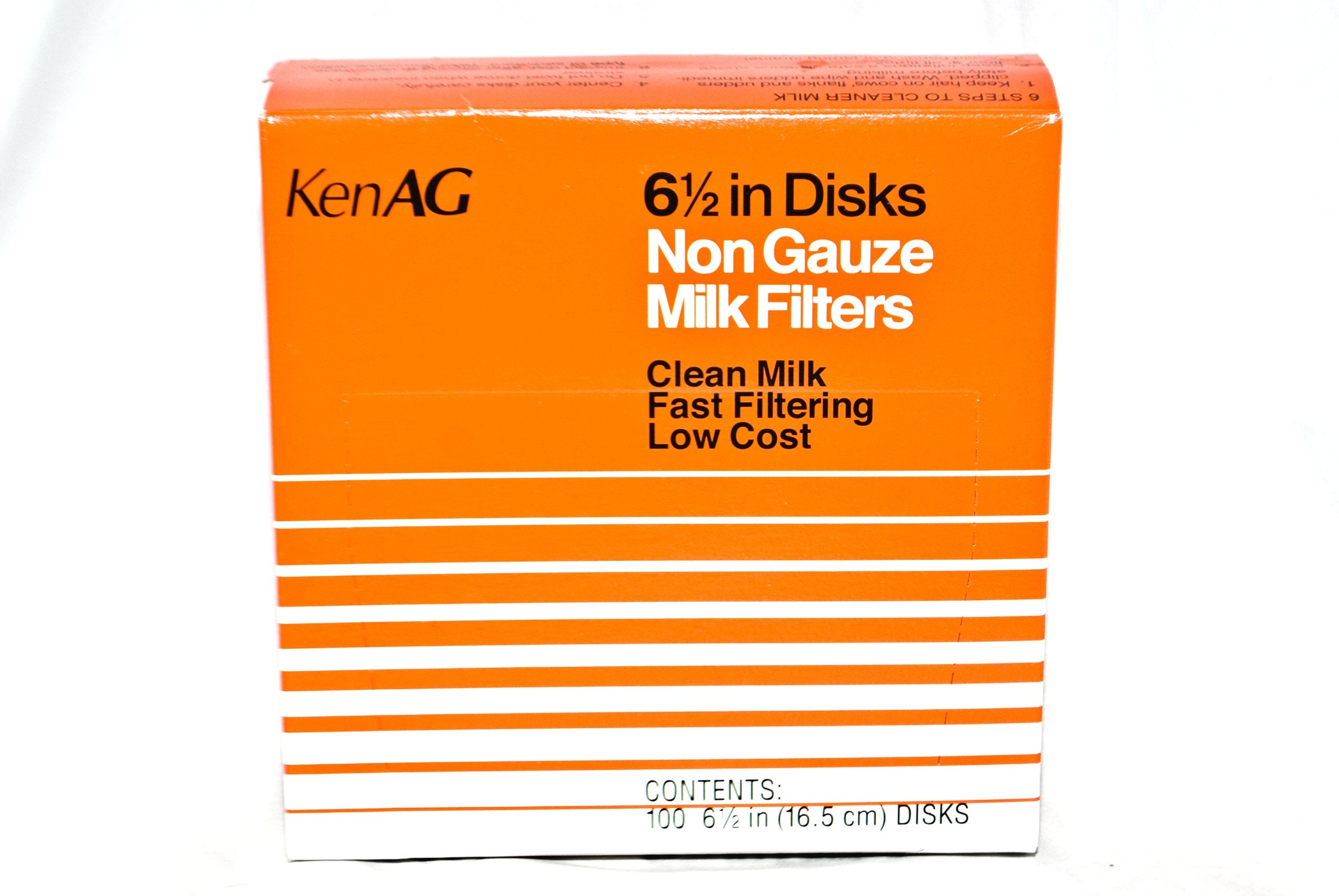 Kenag 6-1/2 In. Disc, Non-Gauze Milk Filter, 100 Discs Per Box (Pack Of 2)