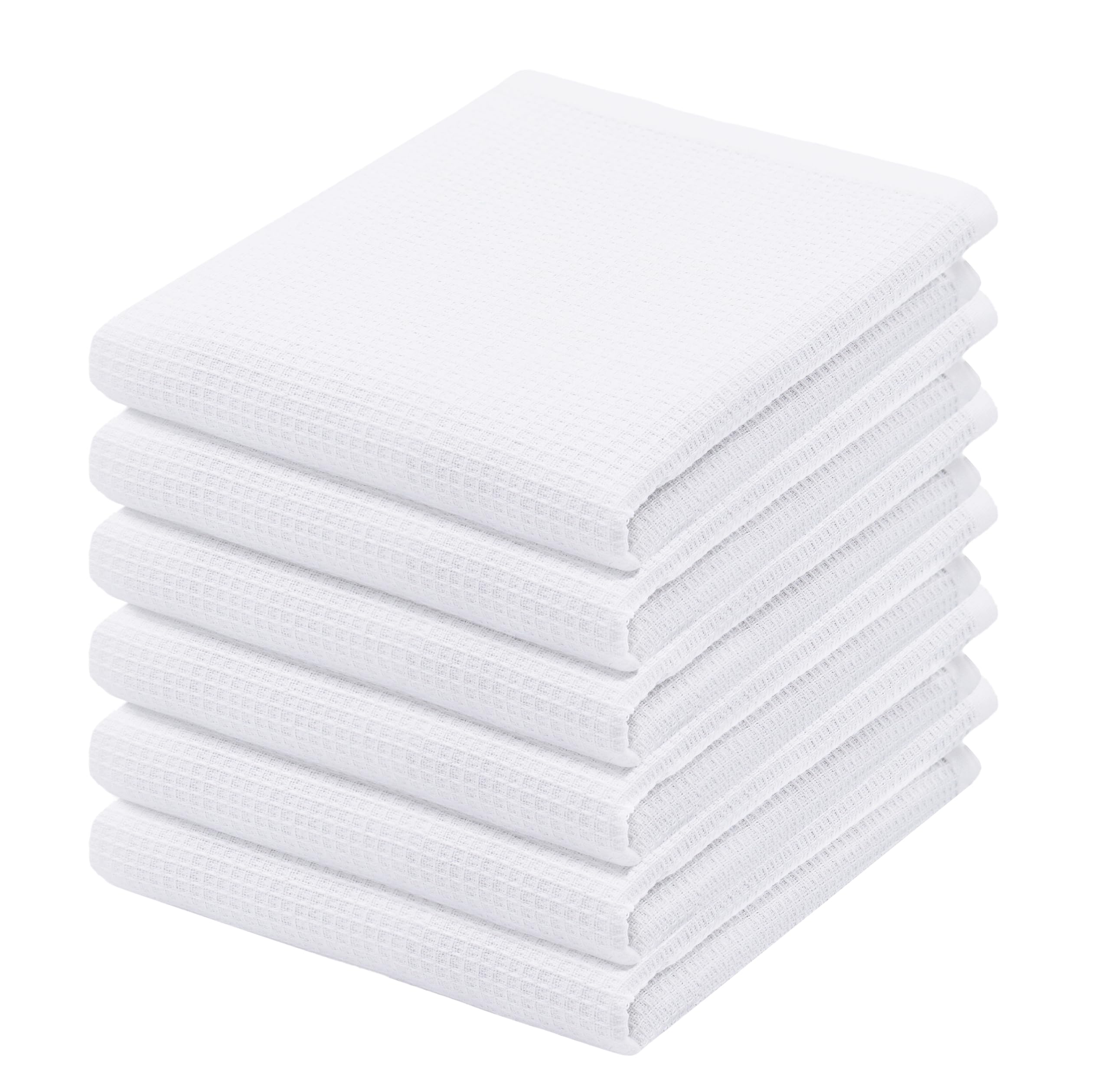 PurpleEssences Waffle Weave Kitchen Towel, 100% Cotton - 15 x 25 Inches, with Hanging Loop Ultra Soft Absorbent Quick Drying Dis