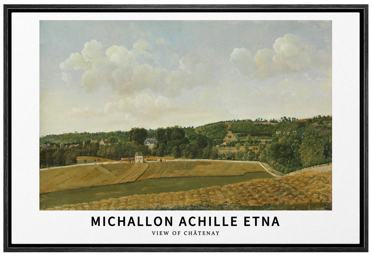 Wall26 Framed Canvas Print Wall Art View Of Chatenay France By Michallon Etna Historic Classical Illustrations Fine Art Decorati