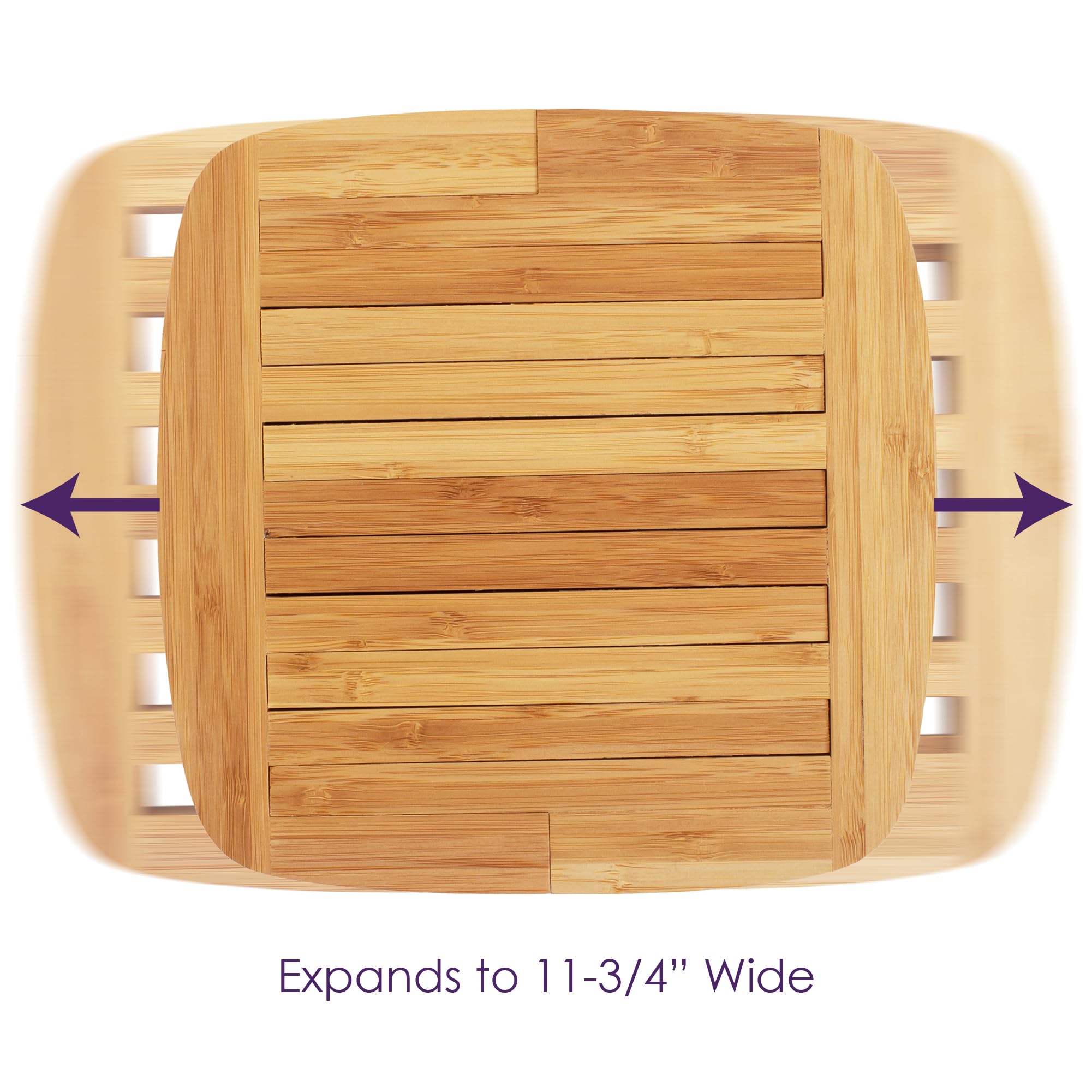 Totally Bamboo Expandable Bamboo Trivet  8.75'' by 8.75''  Brown