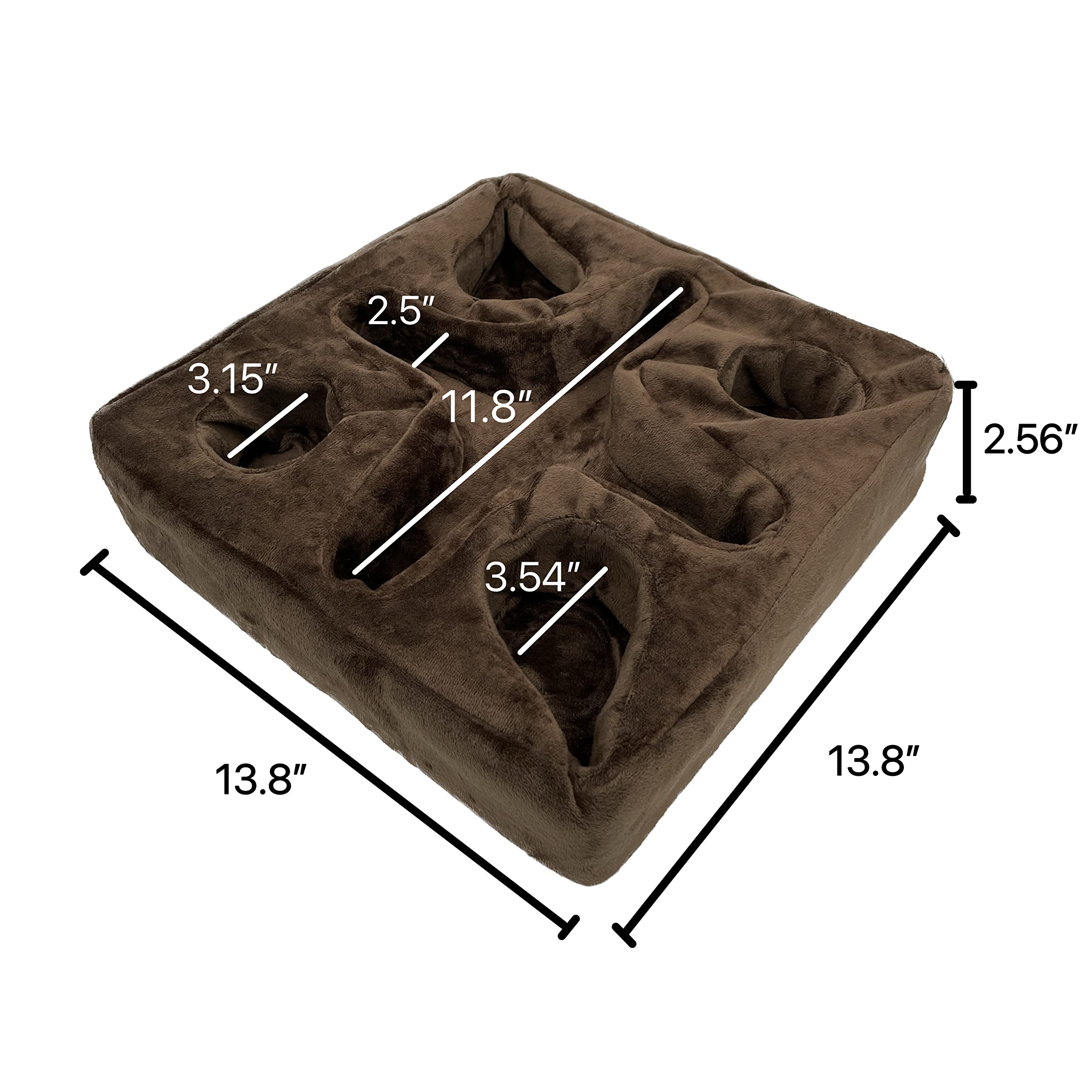 Xchouxer Couch And Bed Cup Holder Pillow, Sofa Refreshment Tray For Drinks/Remote Control/Snacks Holder (Brown)