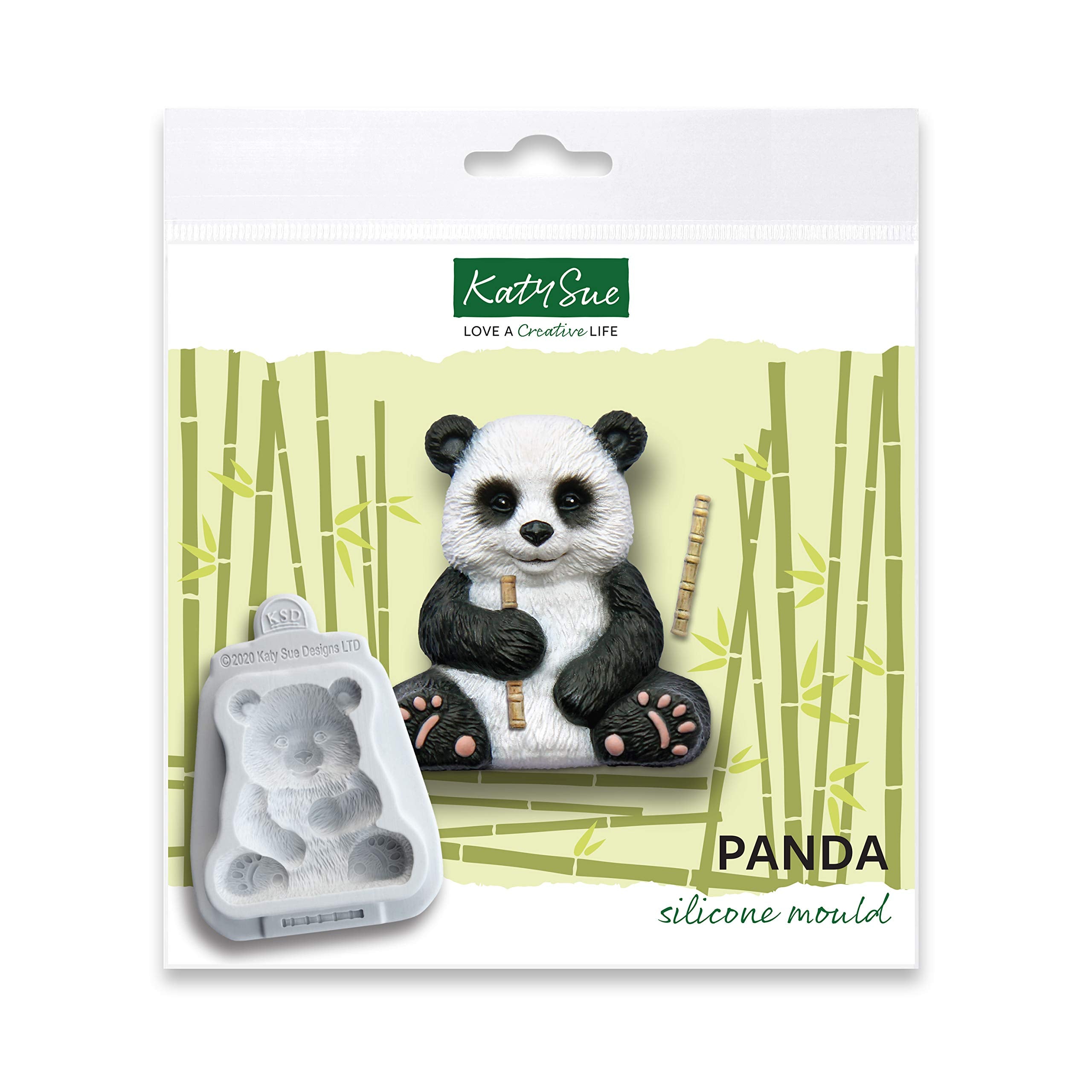 Katy Sue Panda Silicone Mold For Cake Decorating & Craft. A Panda Animal Mold To Use With Fondant, Gum Paste, Sugar Paste, & Air