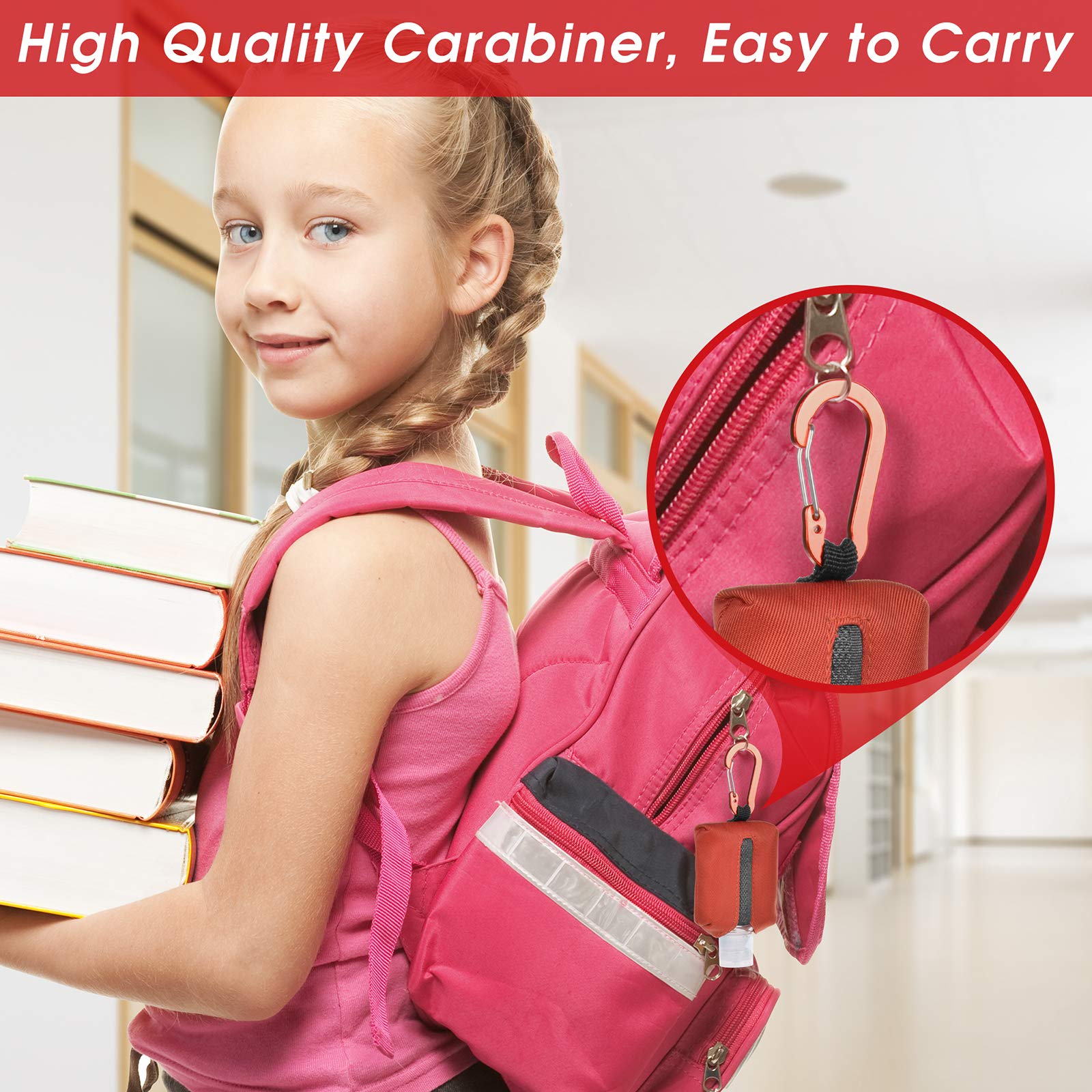 Jollsung Hand Sanitizer Bottle Case Holder, Travel Size Empty Bottle Refillable Containers For Soap, Lotion, And Liquids - 60Ml/