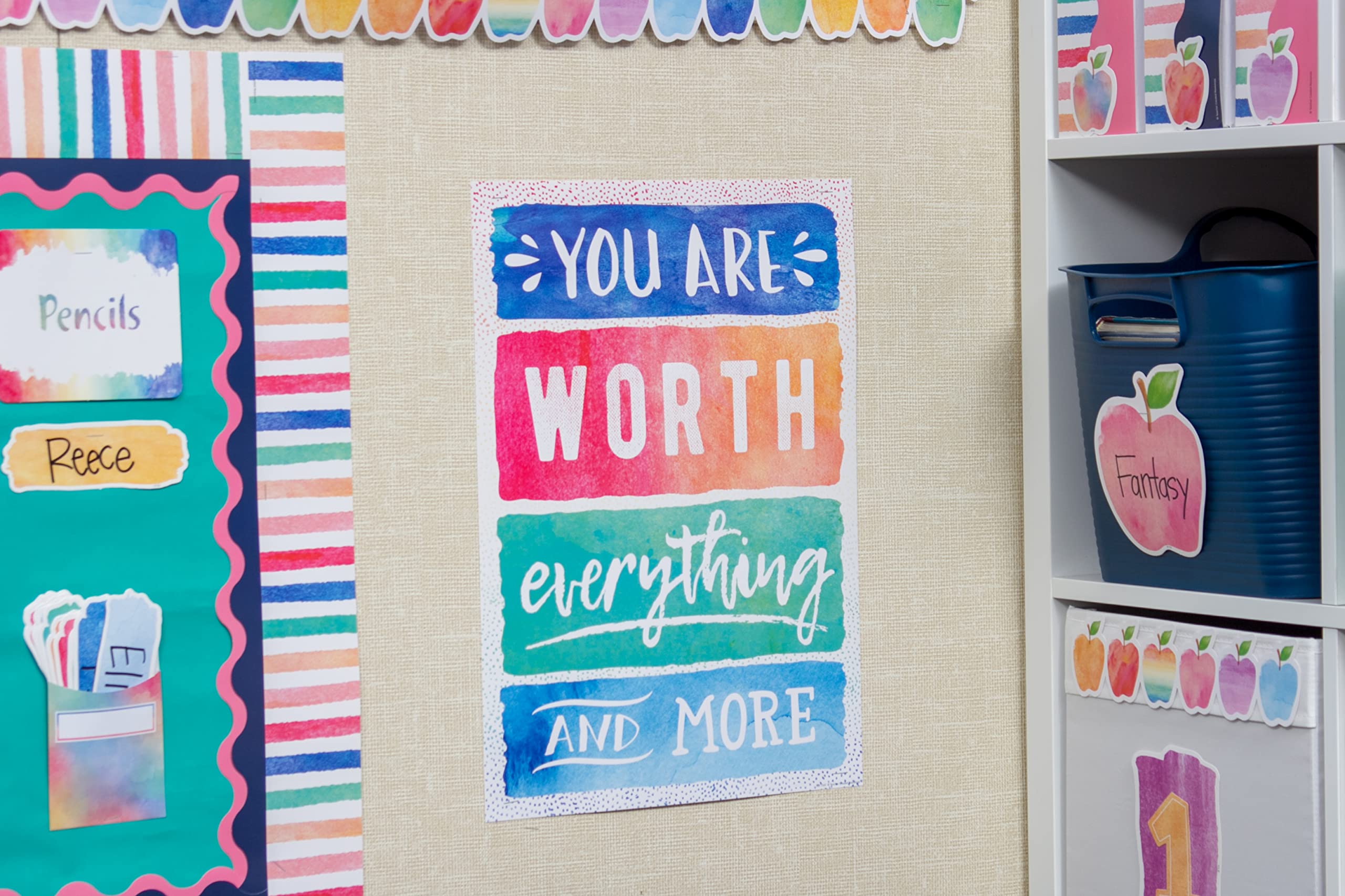 Teacher Created Resources Watercolor Positive Poster Pack, 13.38'' X 19.00''