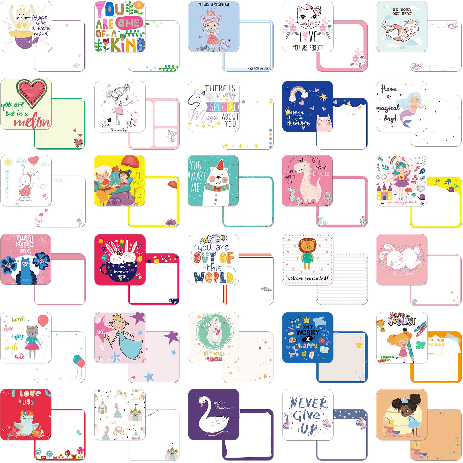 Teling 120 Pieces Lunch Box Notes For Girl Cute Lunchbox Notes For Kindergartners Inspirational And Motivational Girl Lunch Box