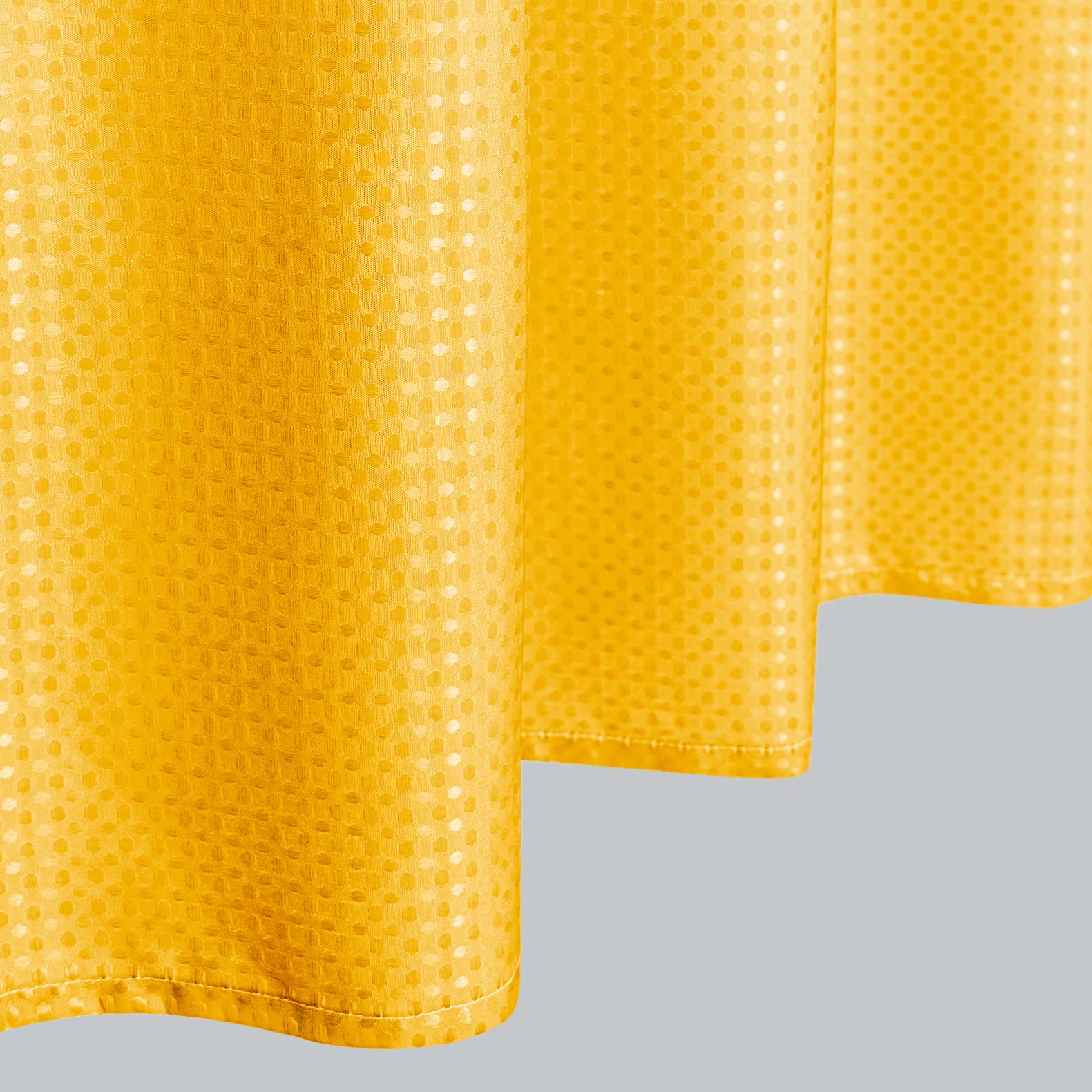 Mrs.Naturall Bright Yellow Shower Curtains For Bathroom,Bath Small Stall Ombre Shower Curtain Liner With Hooks Sets,36 X 72In,Su