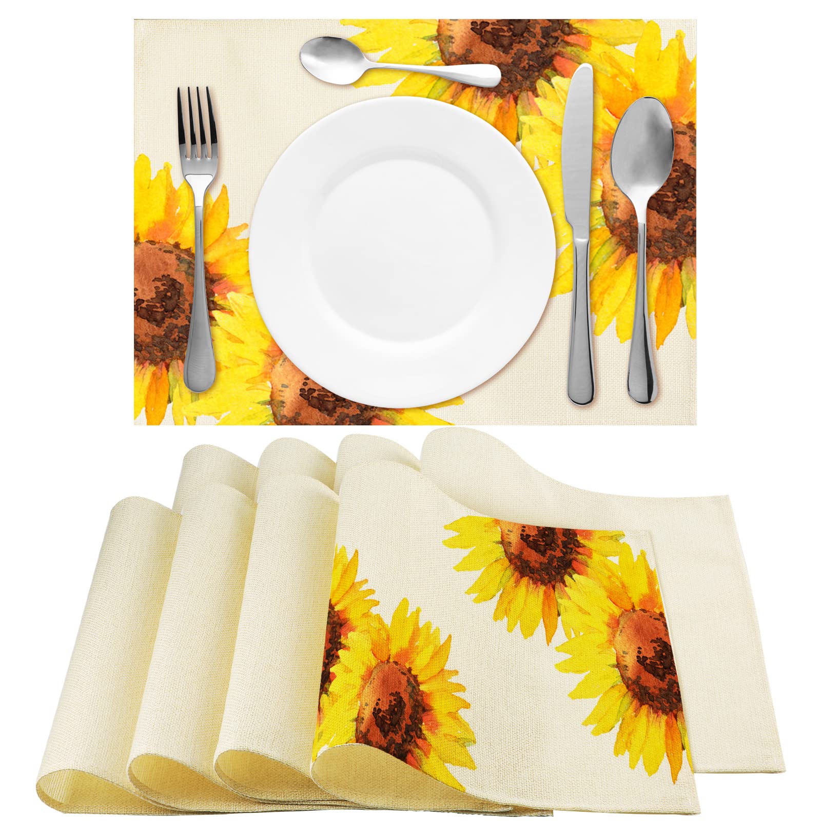 Sublimation Burlap Placemats Washable Sublimation Blank Place Mats White Placemats For Dining Tables Birthday Party Wedding Diy