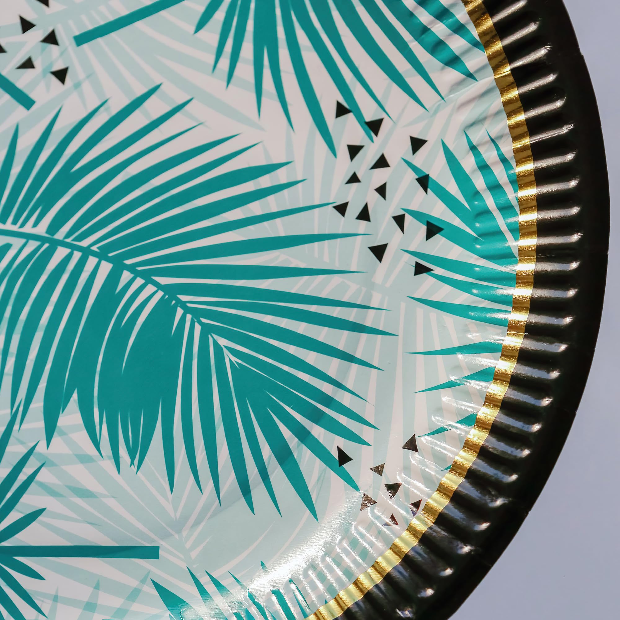 Kate Aspen 28323Na Tropical Chic Paper Plates (Set Of 32) Premium Decorative Paper Plates (350 Gsm Weight) | Party Supplies