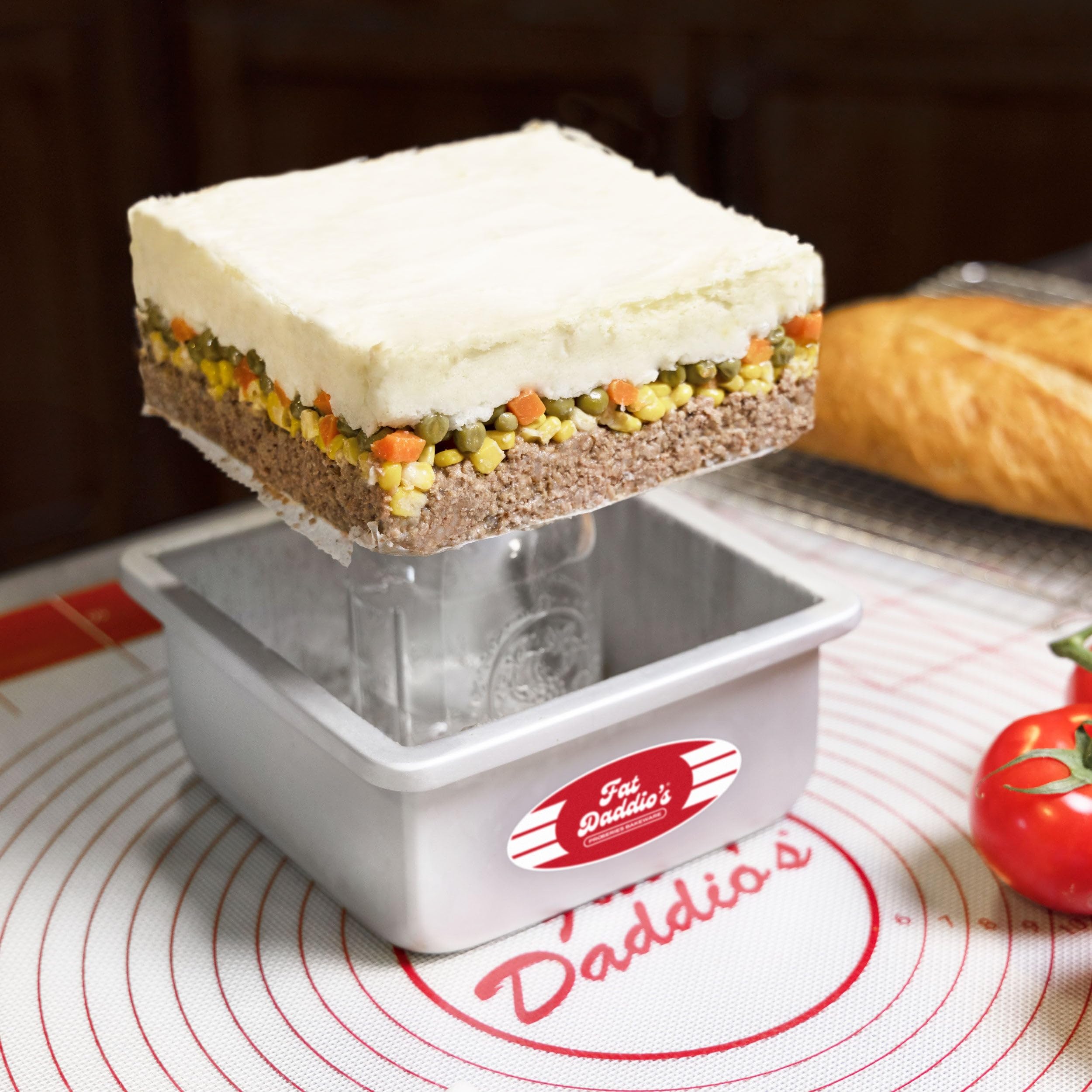 Fat Daddio'S Psqcc-883 Square Cheesecake Pan, 8 X 8 X 3 Inch, Silver
