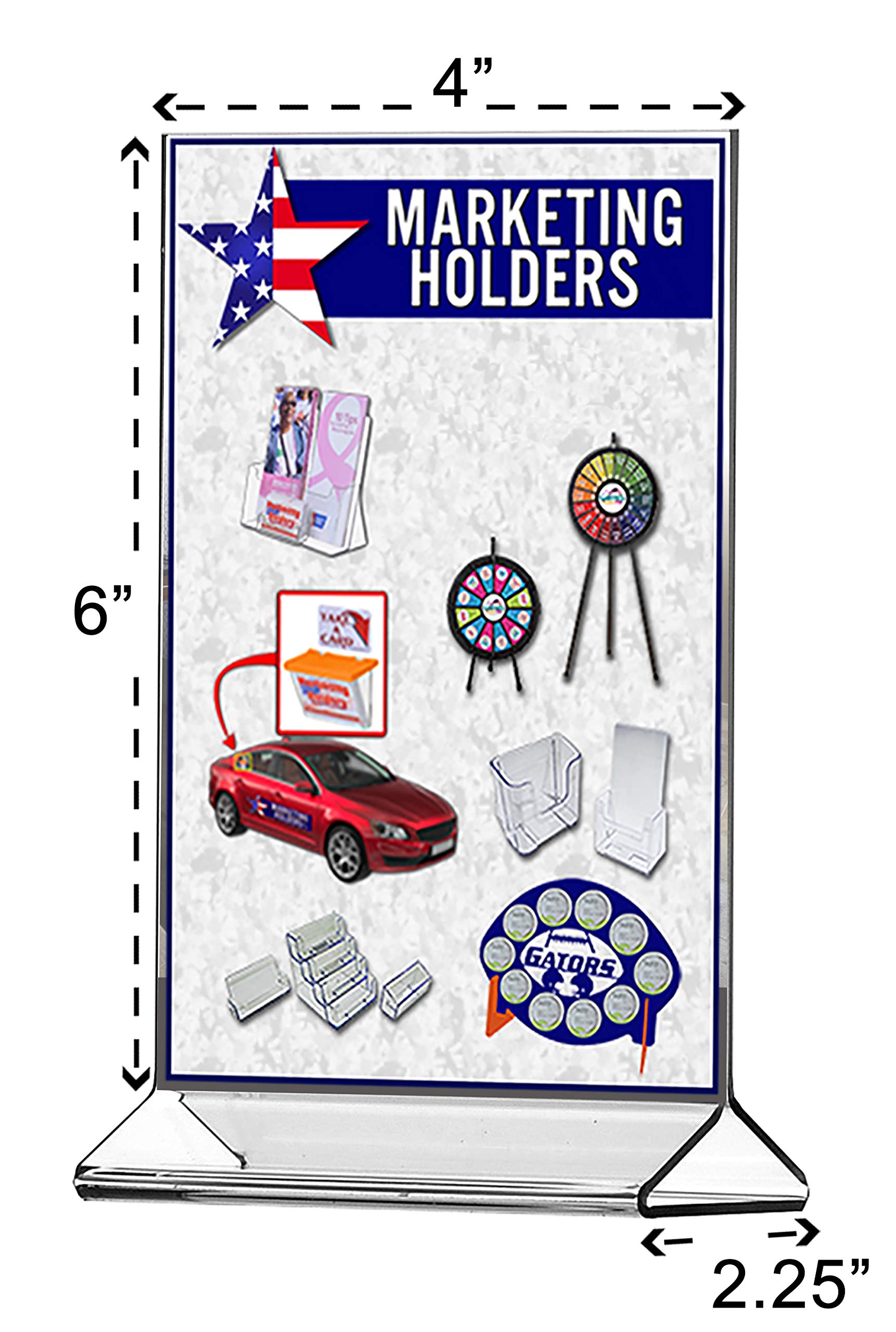 Acrylic Table Tent Menu/Card Holders - 4'' X 6''