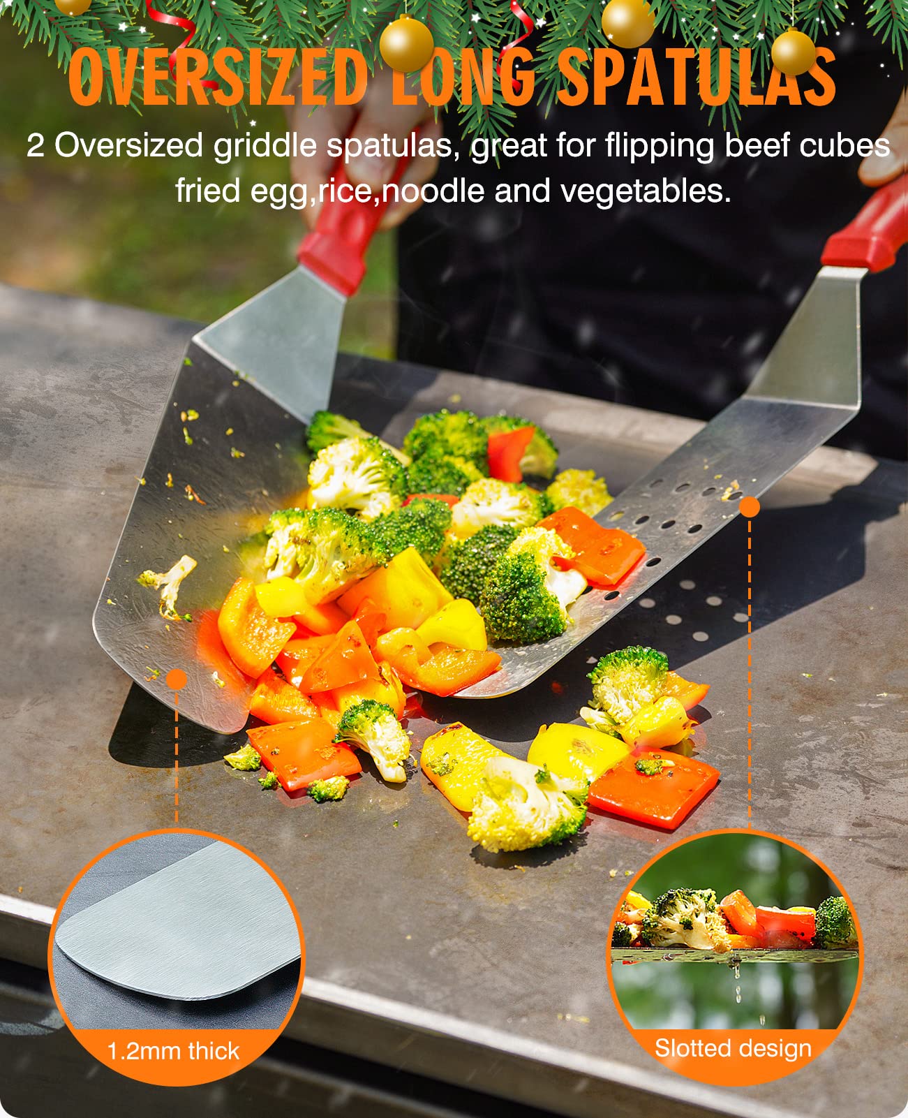Homenote Griddle Accessories Kit, Exclusive Griddle Tools Spatulas Set For Blackstone - 8 Pcs Commercial Grade Flat Top Grill Ac