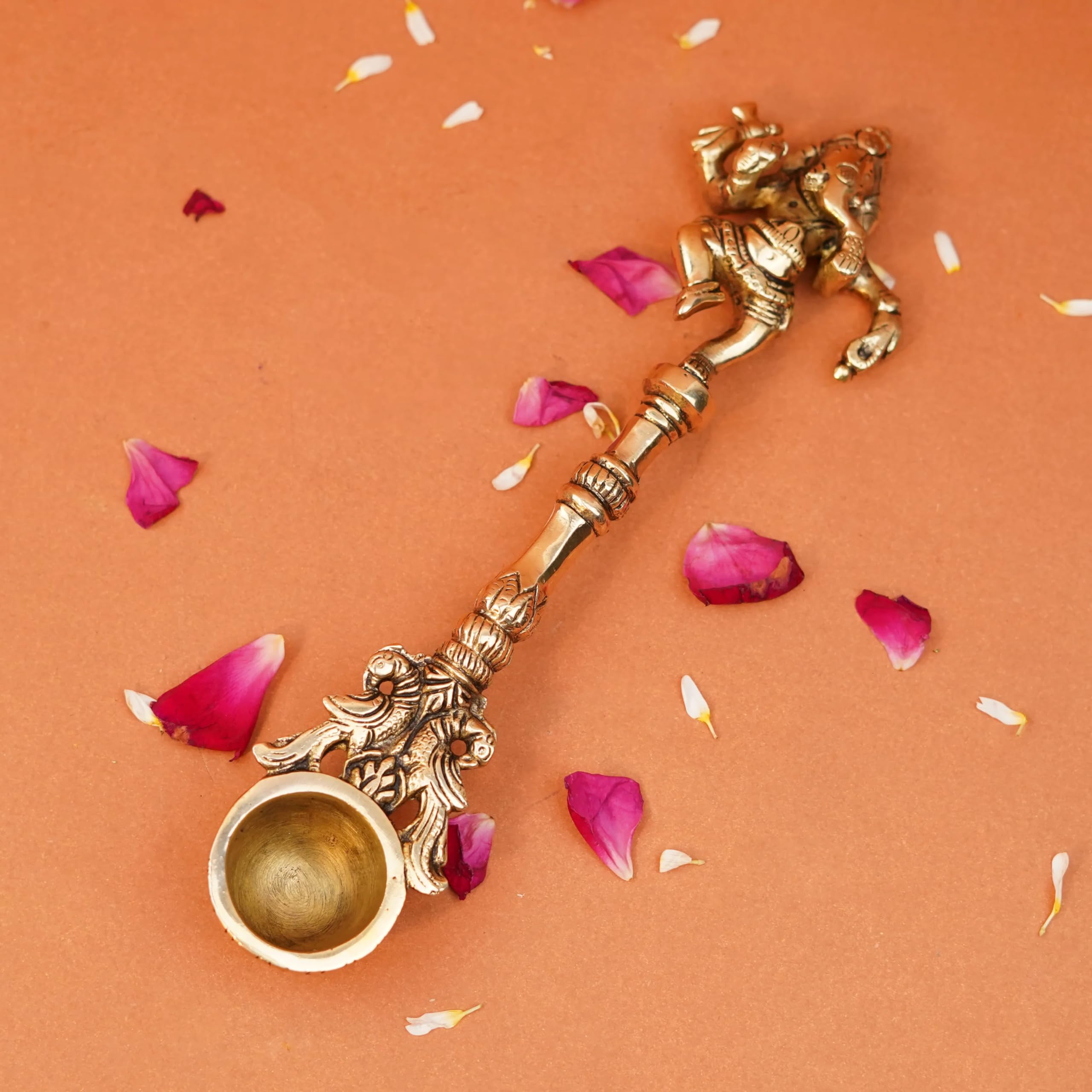 Dalvkot Ganesh Hawan Spoon For Pouring Ghee In Homam/Brass Spoon Used For Havan And Pooja