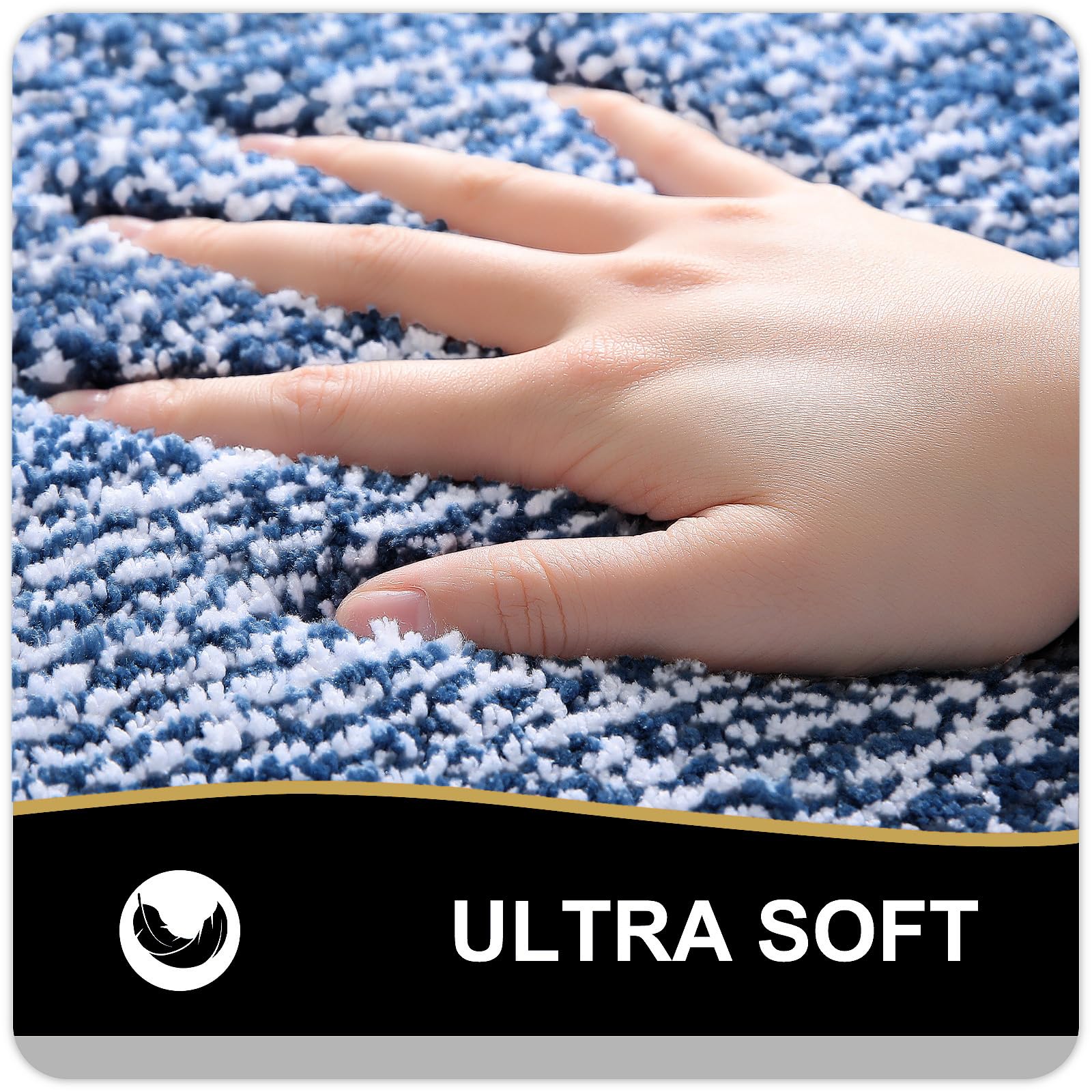 Olanly Bathroom Rugs 70X24, Extra Soft And Absorbent Microfiber Bath Mat, Non-Slip, Machine Washable, Quick Dry Shaggy Bath Carp