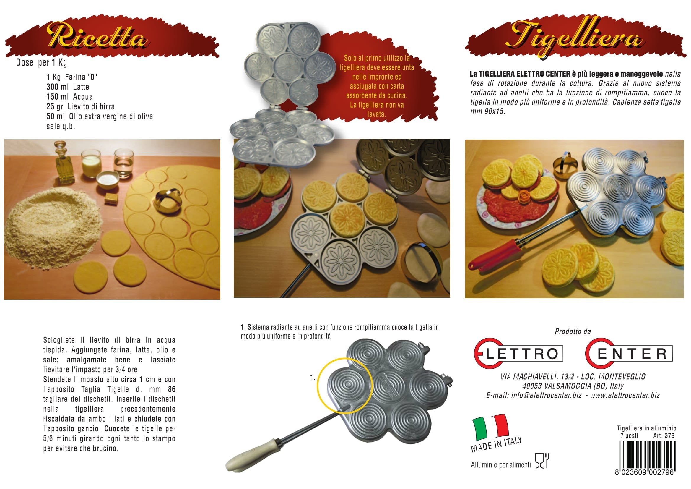 Elettro Center Item 379 Tiger Shelf, Silver/Black