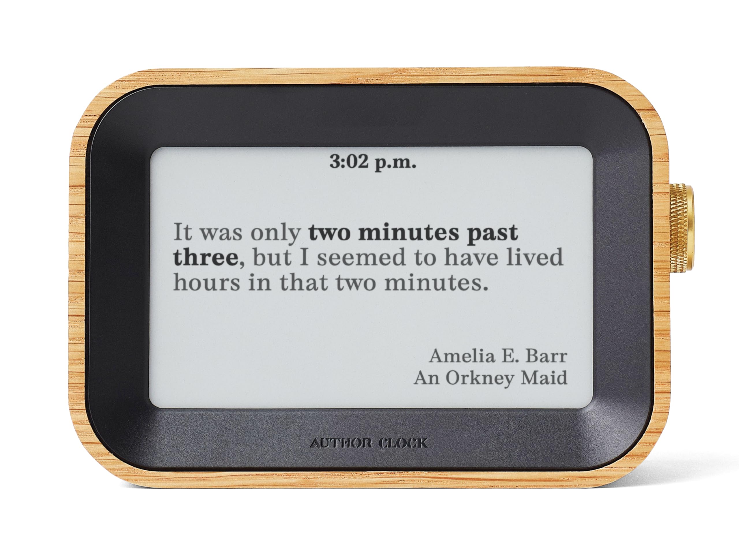Author Literary Quote Clock - Tells Time Using Book Quotes | Unique Gift For Book Lovers | New Quote Every Minute Clock Vol 1