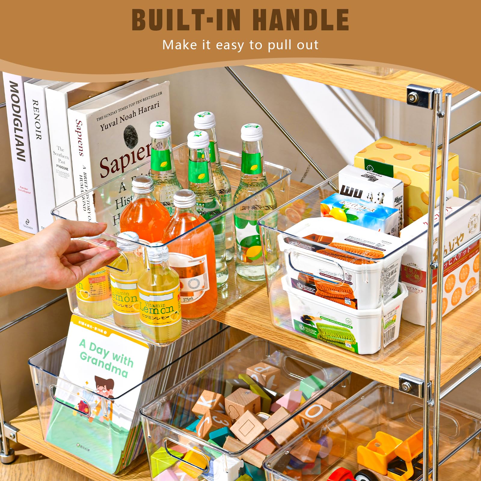 12 Pack Clear Storage Bins With Lids, 7 Quart Stackable Storage Boxes For Storage And Organization, Plastic Storage Containers W