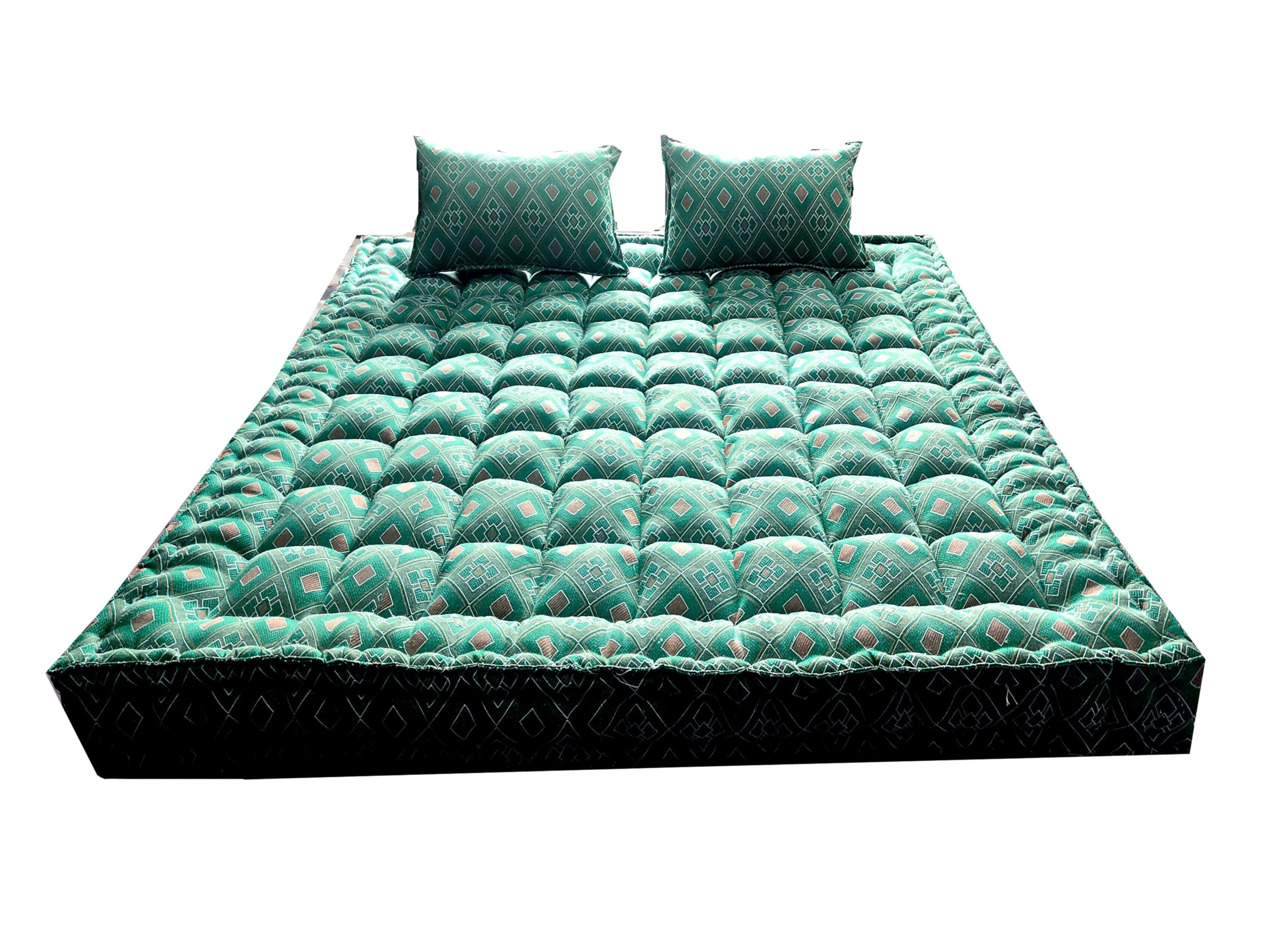Ozone Mattress Organic Kapok Silk Cotton Ilavam Panju King Size Mattress,6.5 x 6 ft / 78 x 72 x 6 inch,Multicolour (King)
