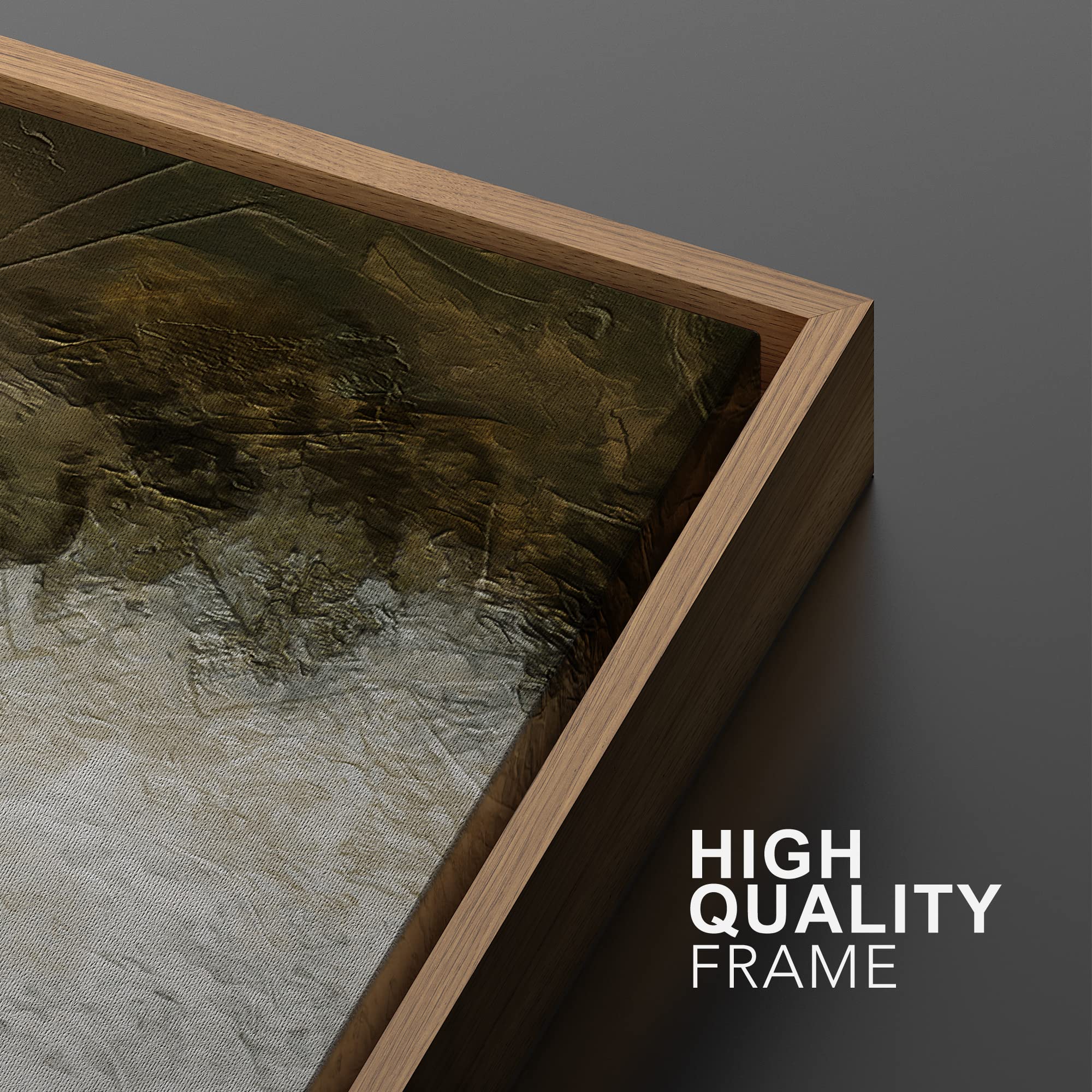 Idea4Wall Framed Canvas Print Wall Art Set Grunge White Brown Color Field Landscape Abstract Shapes Illustrations Minimalism Dec