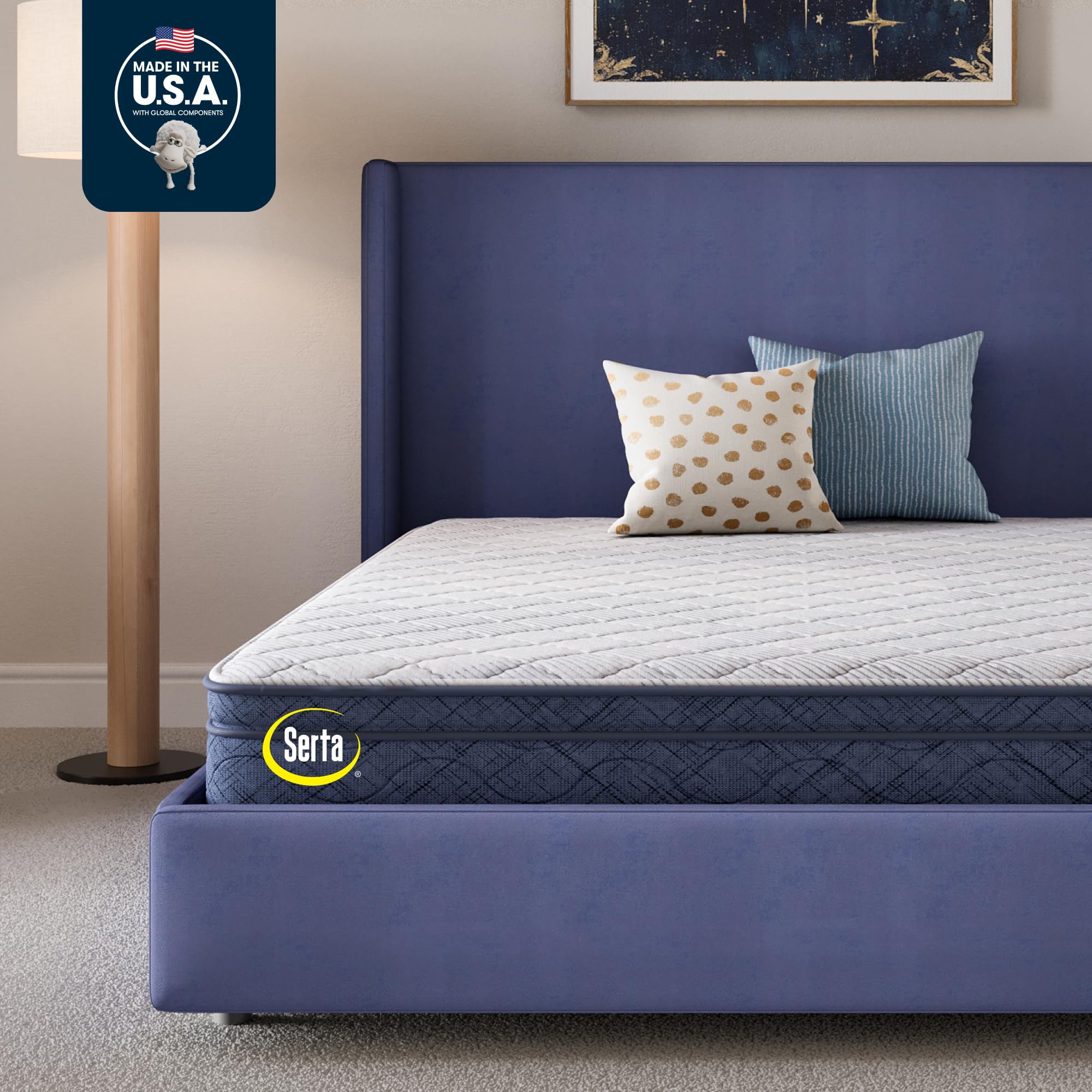 Serta Five Star Mattress Tranquility 10 Plush Pillow Top King, Breathable, Pressure Relief, With Supportive Innersprings - 100 N
