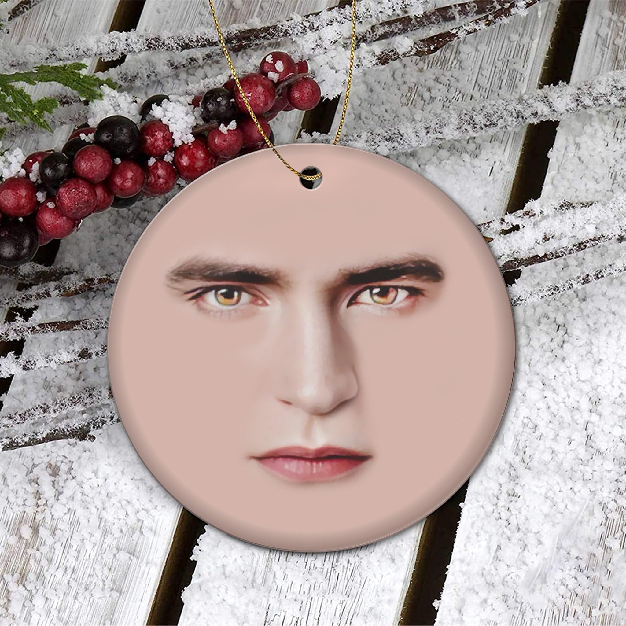 Christmas Decorations - Christmas Ornaments - Funny Face Ornament - Gift for Movie Fans - Haging Ornaments - Ceramic Decor - Fun