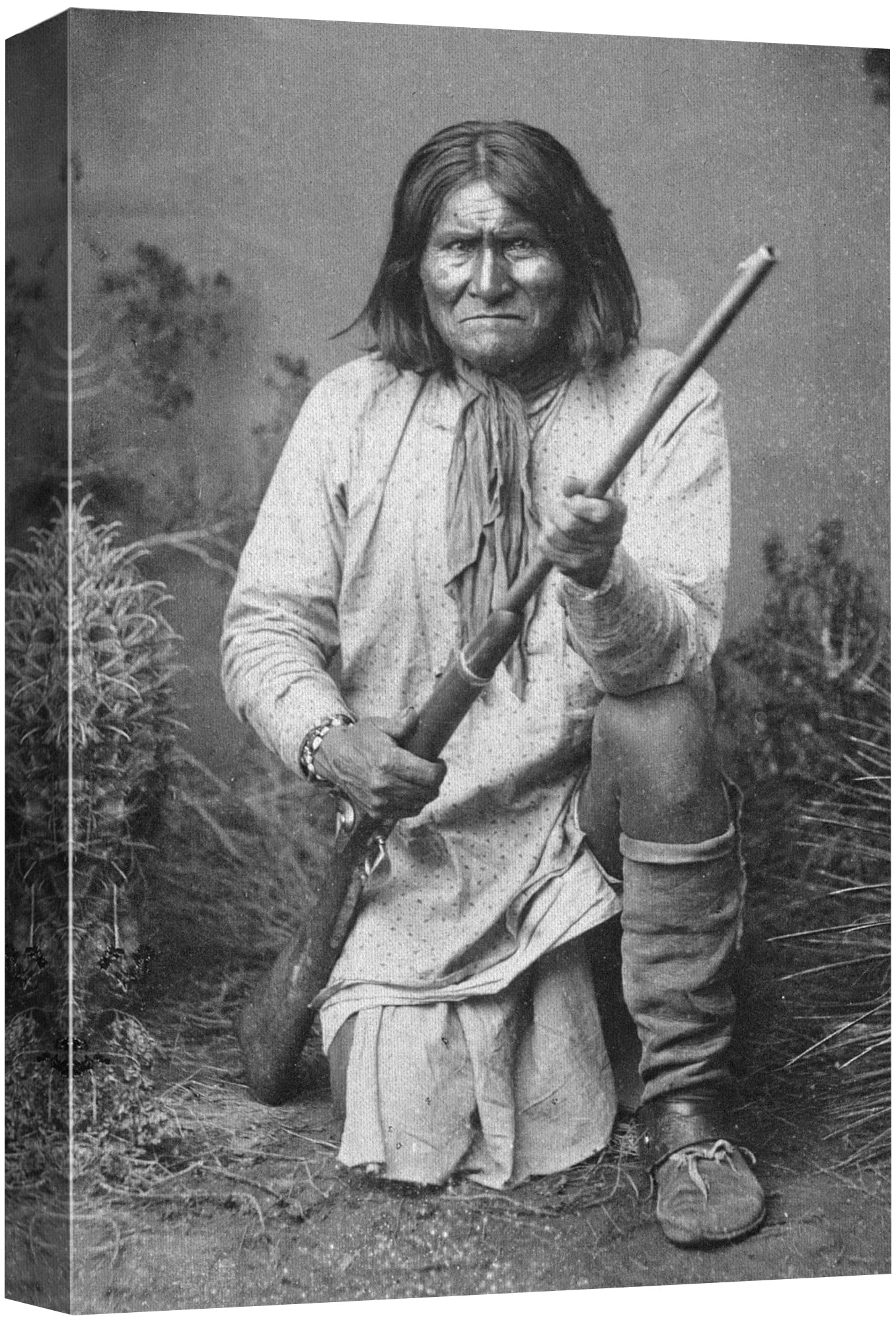 Wall26 Canvas Print Wall Art Portrait Of Goyaale Geronimo People Pop Culture Historical Realism Famous Closeup Colorful Multicol