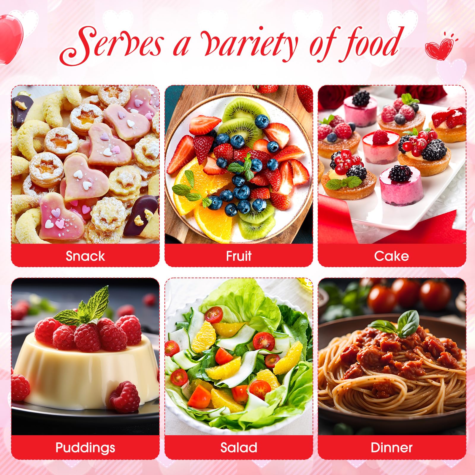 Ziliny 50 Pcs 7 Inch Valentine'S Day Dessert Plates Square Red Disposable Plates Heart Paper Plates Valentines Party Plates Deco