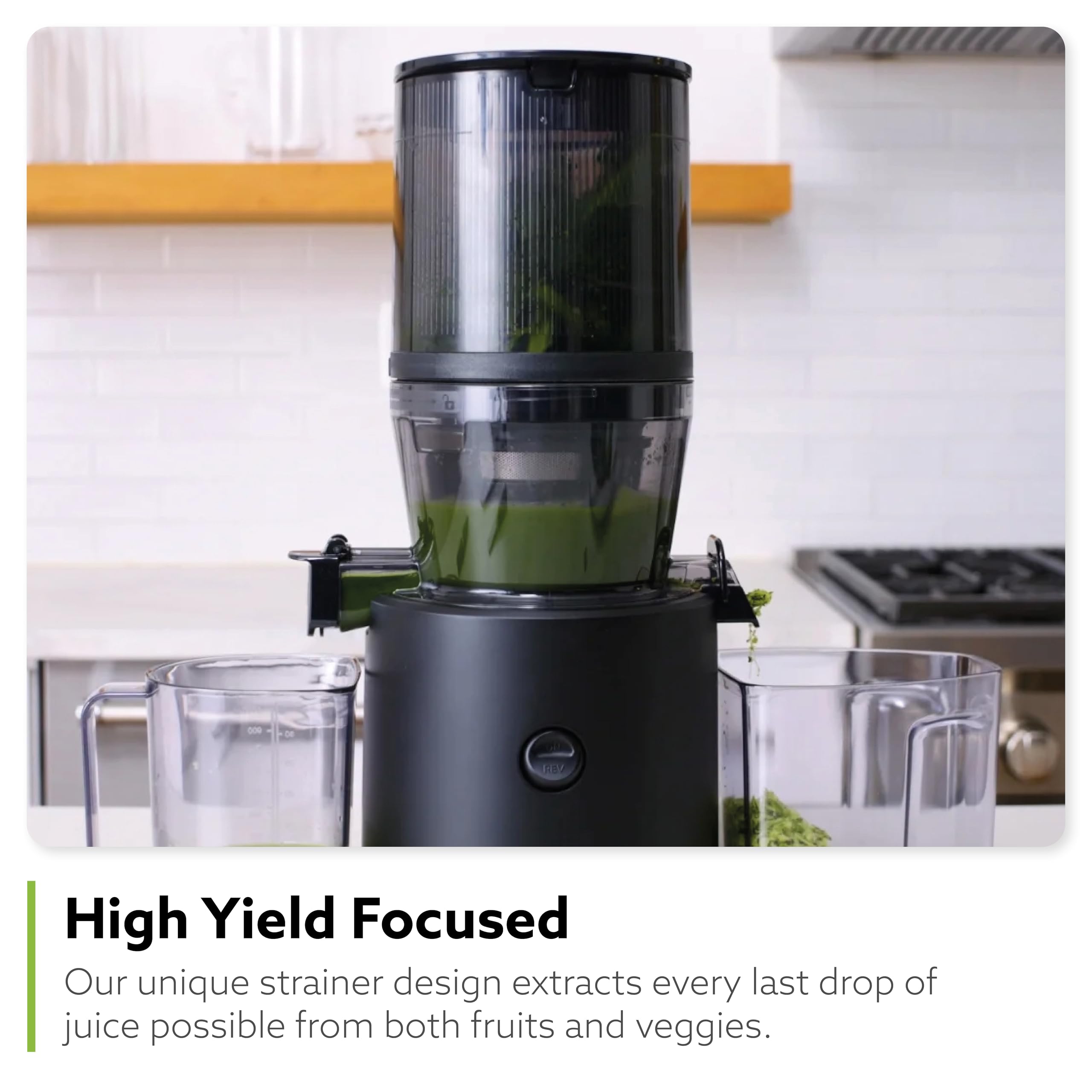 Hurom H320 Slow Juicer, Black | Self-Feeding Cold Press Juice Machine For Vegetables And Fruit | High Yield | Bpa Free | 500Ml (