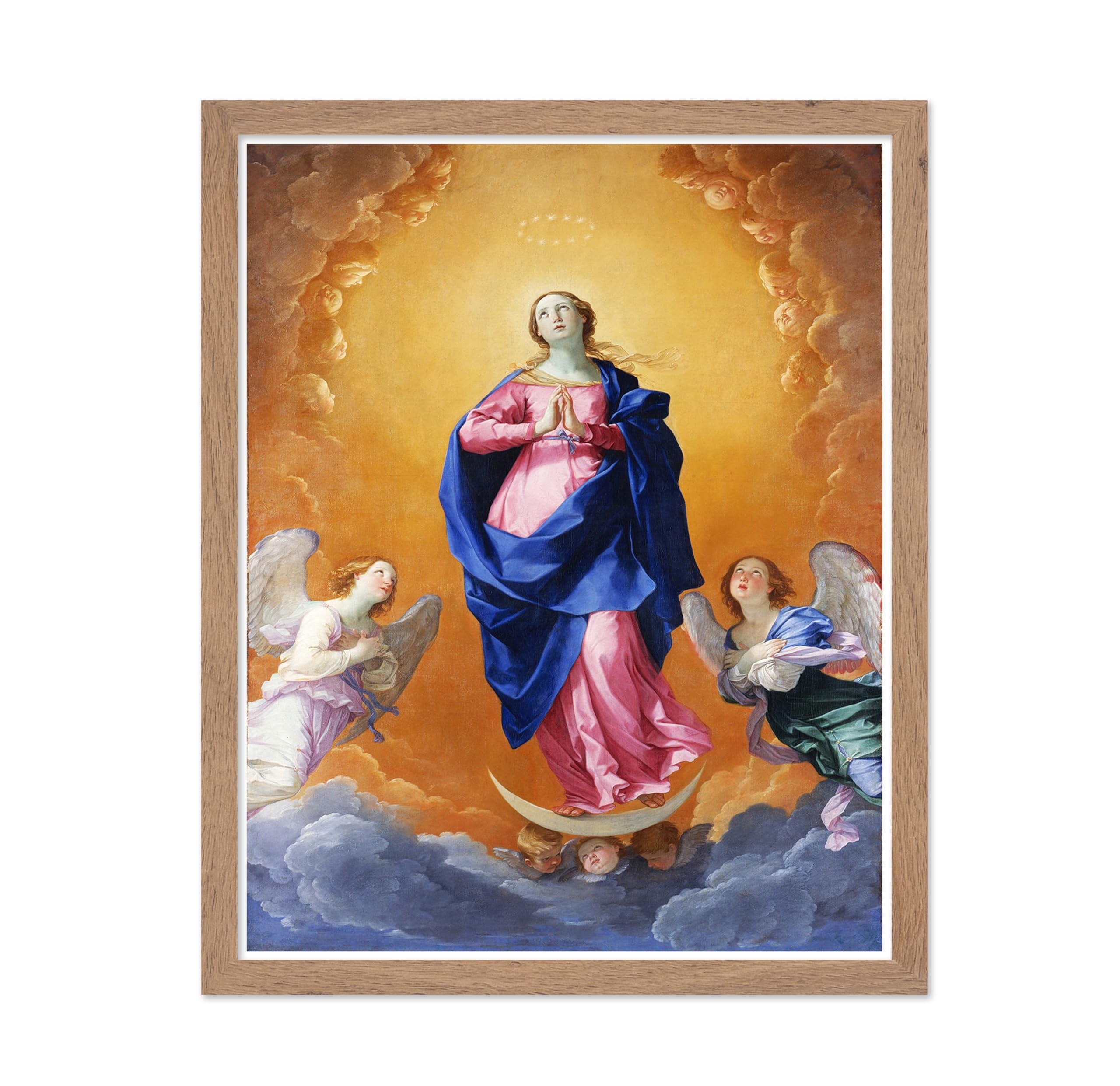 Poster Master Vintage Illustration Poster - Retro Baroque Print - Gift for Religious, Friend - The Immaculate Conception, Mother