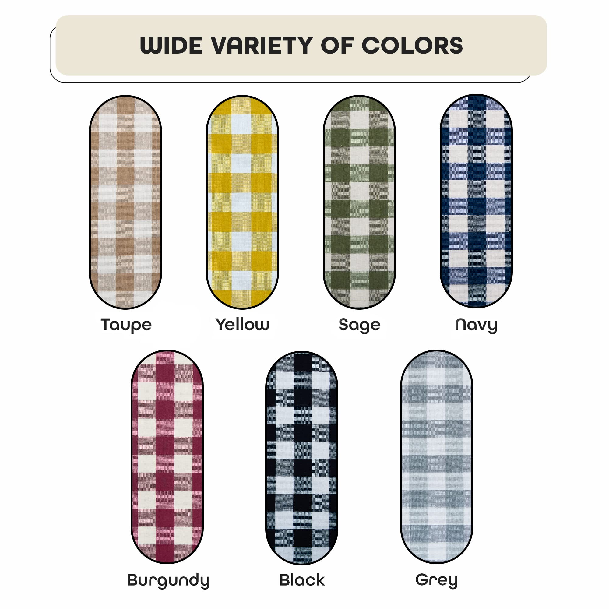 Buffalo Check Plaid Table Runner, Navy - 13'' X 36'' - Premium & Durable Checkered Tablecloth Is Reversible For Solid Colors - W