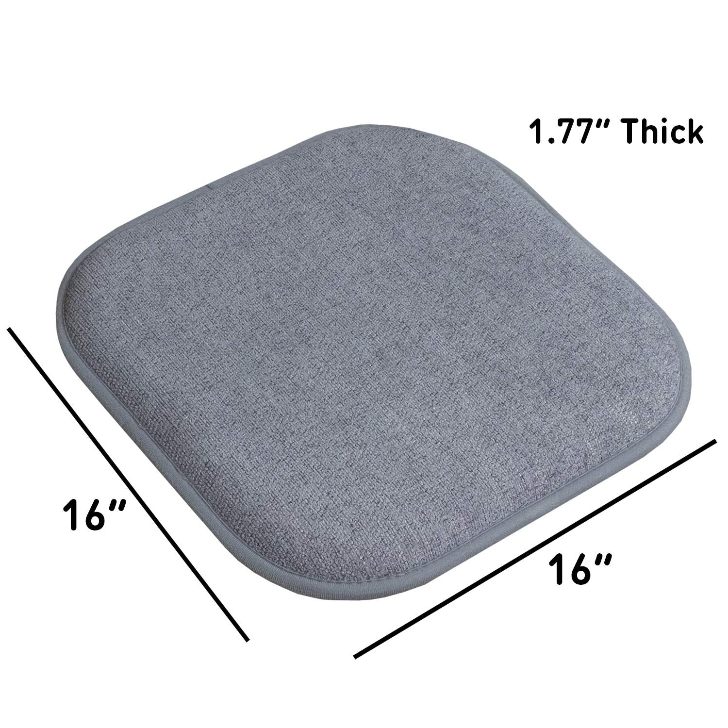 Sweet Home Collection Cushion Memory Foam Chair Pads Honeycomb Nonslip Back Seat Cover 16 X 16, 6 Pack, Green