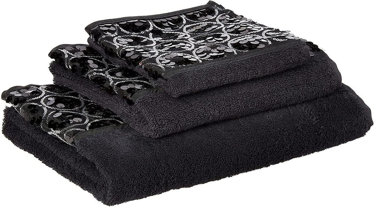Zahari Home Sinatra Modern Bathroom Towel Set 3 Piece Towel Bath Towel, Hand Towel And Wash Towel Luxury Contemporary Decor Blin