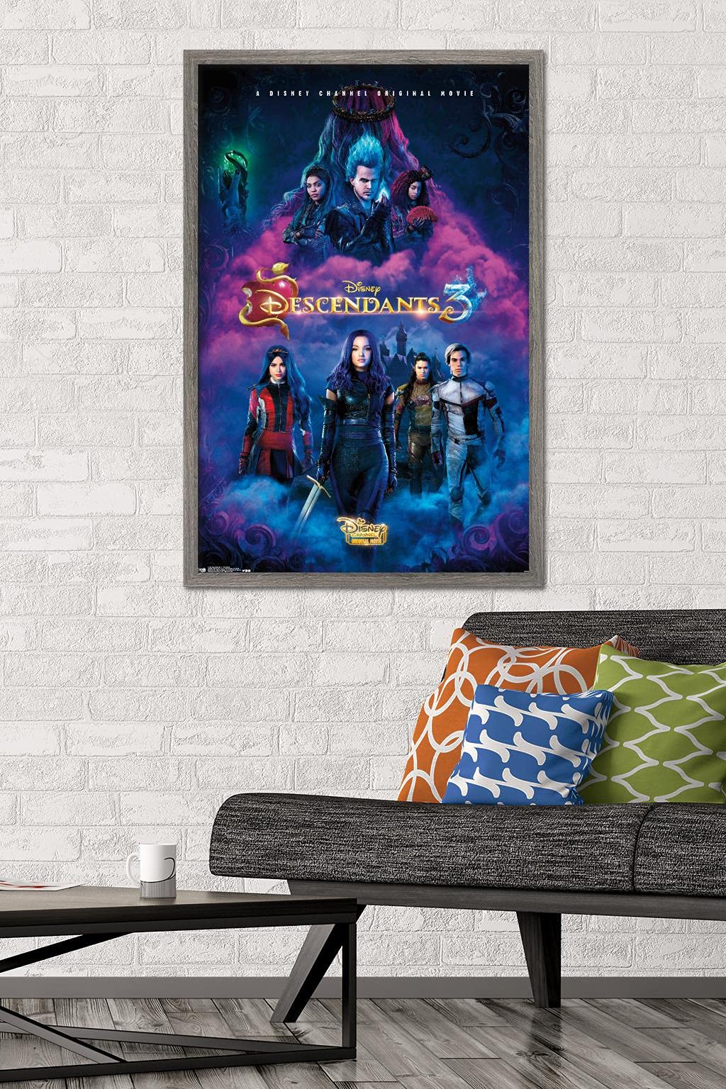 Trends International Disney Descendants 3 - One Sheet Wall Poster, 22.375'' X 34'', Barnwood Framed Version