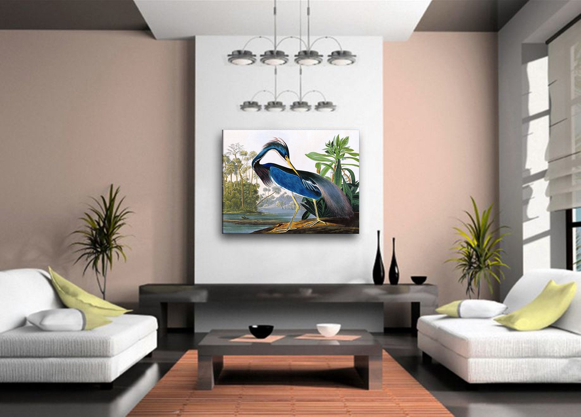 Niwo Art - Louisiana Heron, By John James Audubon. The Birds Of America Reproductions. Giclee Print Acrylic Coating On Canvas Fo