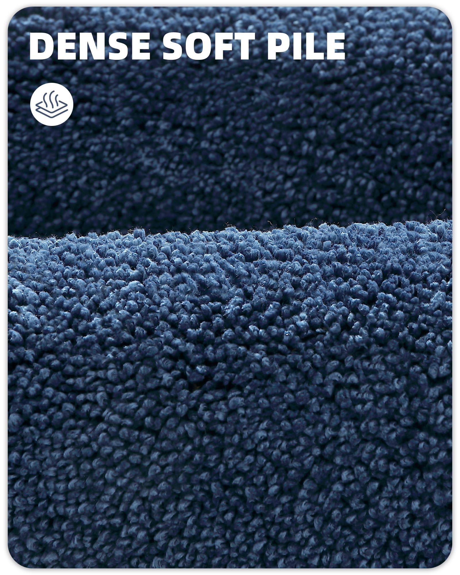 Color&Geometry Blue Bathroom Rugs, Non Slip, Absorbent, Soft, Washable, Thick Bath Mat, 16''X24'' Small Bath Rug Bath Mats For B