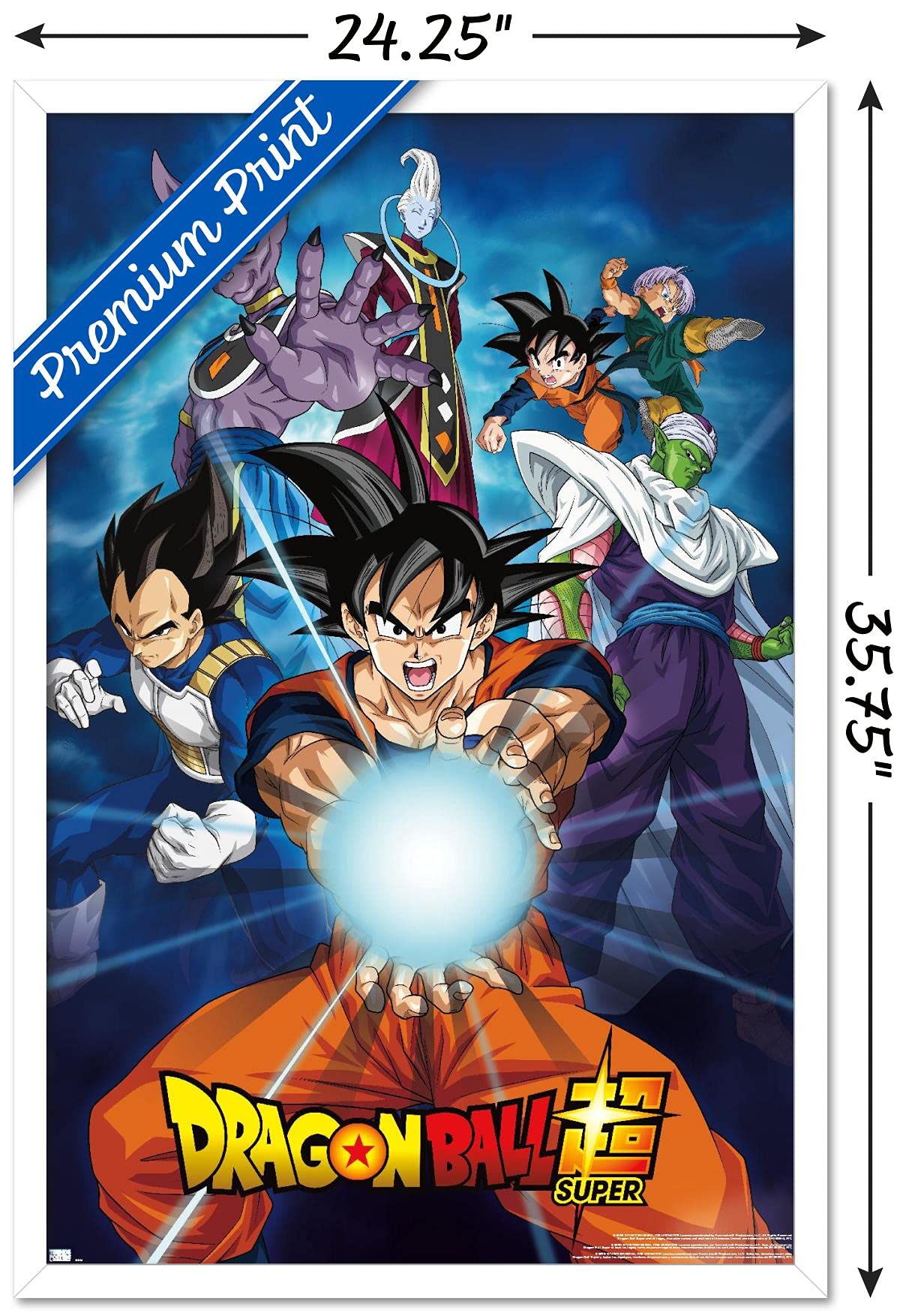 Trends International Dragon Ball Super - Groups Wall Poster, 22.375'' X 34'', White Framed Version