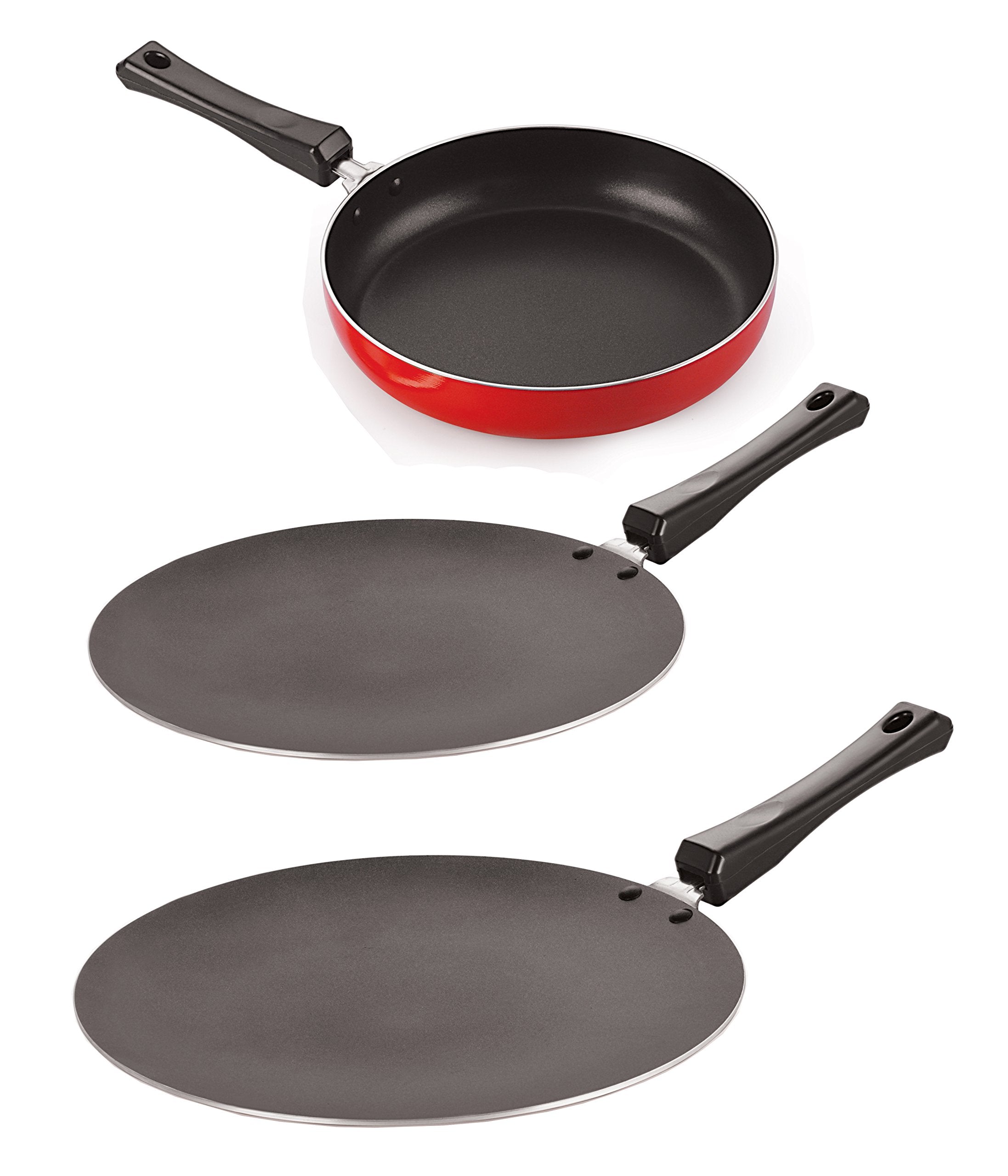 Nirlon Bpa Free NonStick Coated 3 Piece Kitchen Cooking Combo Utensils Set, 2.6Mm_Ct11_Ct12_Fp10