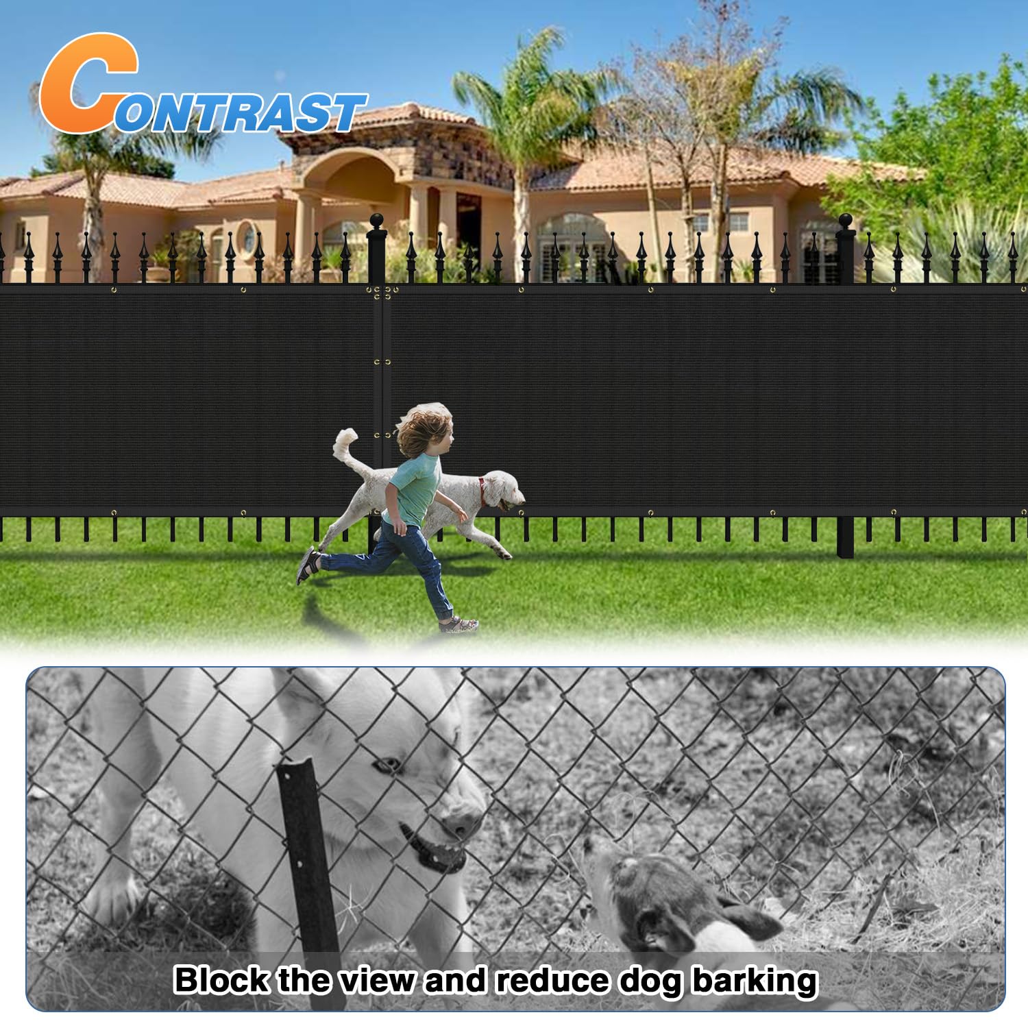 Tang Sunshades Depot Privacy Fence Screen Black 6 X 57 Heavy Duty Commercial Windscreen Residential Fence Netting Fence Cover 15