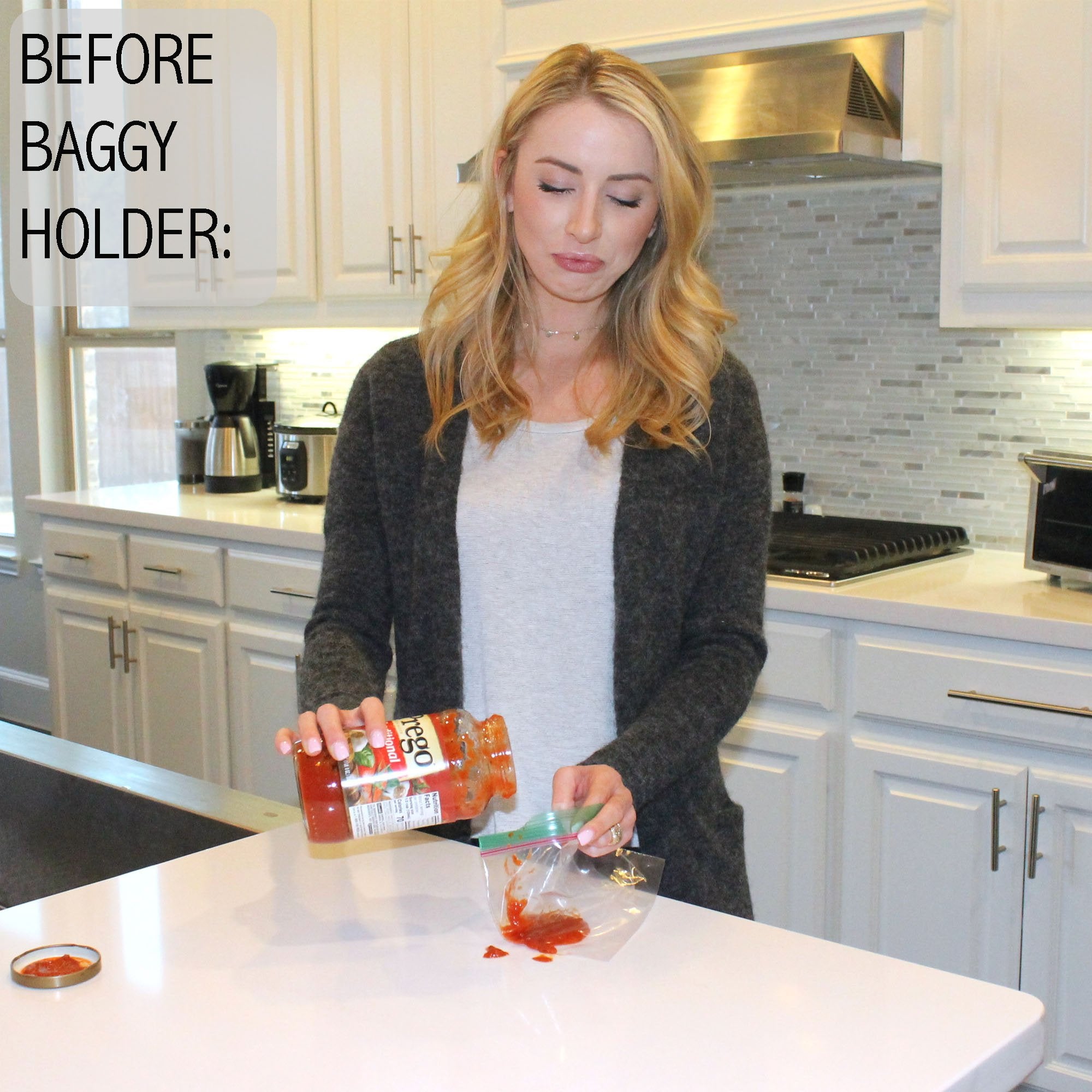 Original Jokari Adjustable Baggy Rack Stand 2 Pack. Prop Plastic Ziploc Freezer Storage Bags Open Hands-Free To Pour Leftovers,