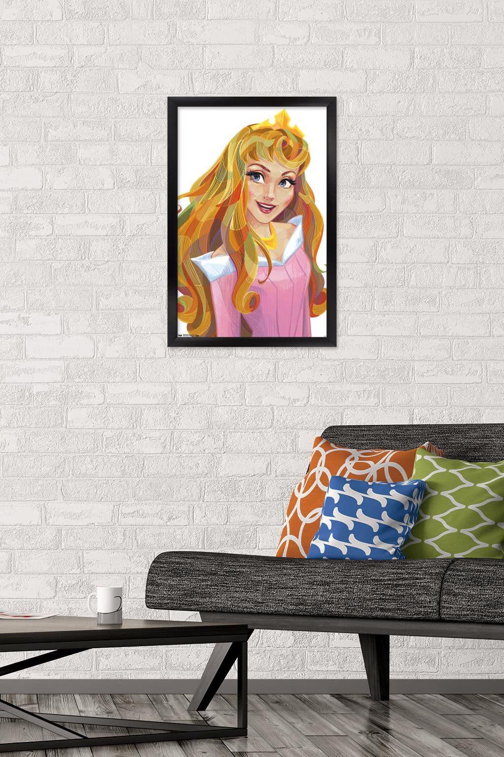 Trends International Disney Sleeping Beauty - Aurora - Stylized Wall Poster, 14.725'' X 22.375'', Black Framed Version