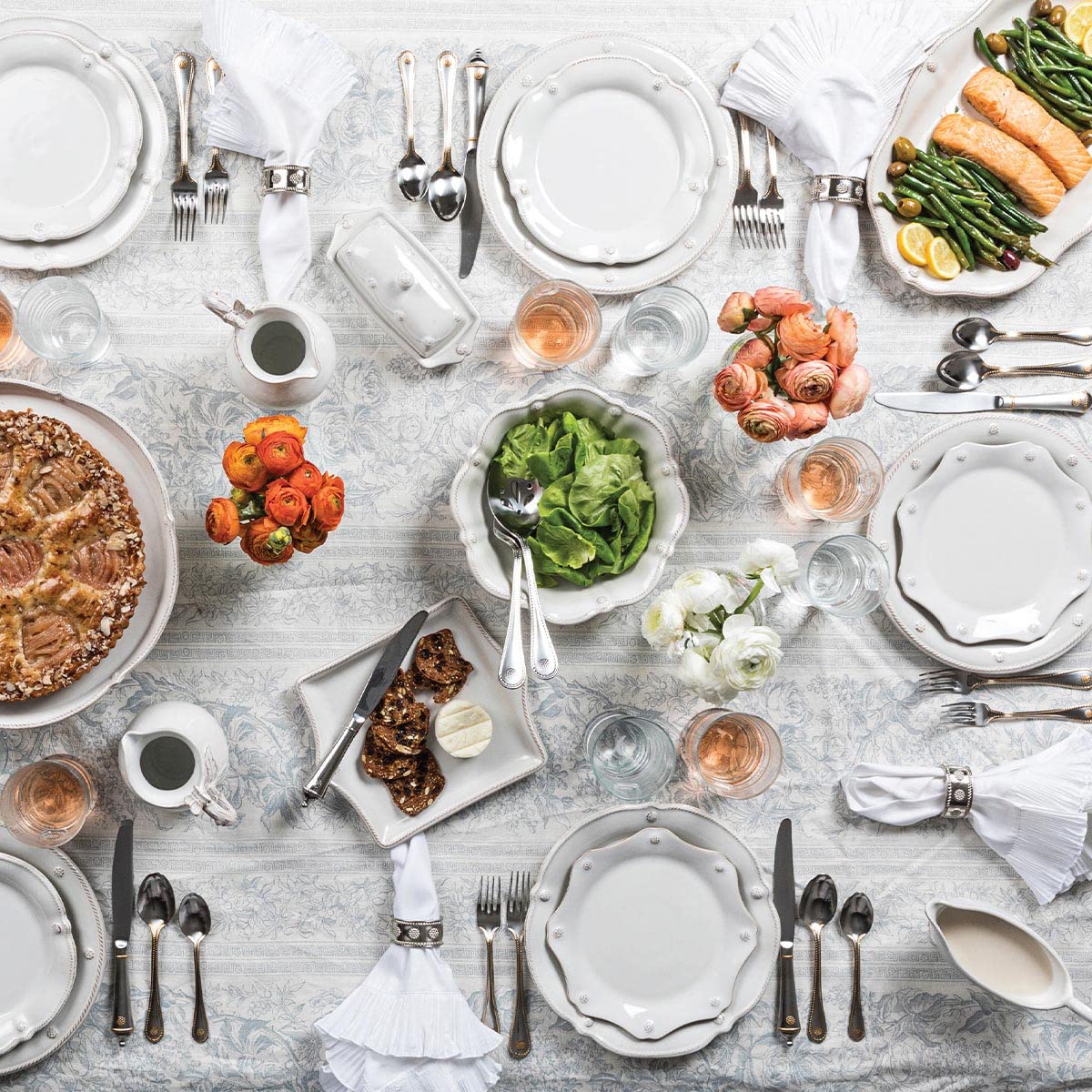 Juliska Berry & Thread Scallop Dessert Salad Plate - Whitewash