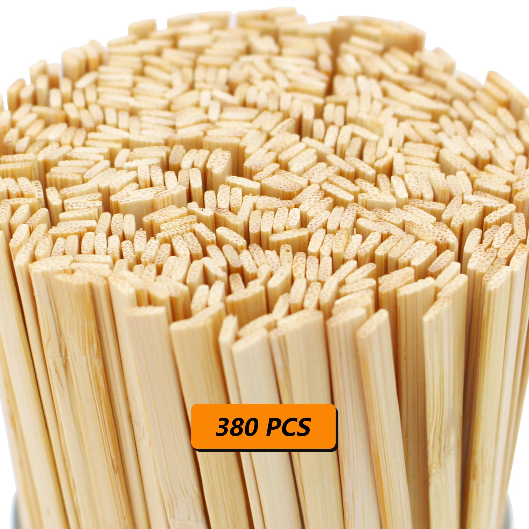 Sugormek 380Pcs 5.5 In Bamboo Coffee Stirrers, A+++Level Smooth Square Edges Bamboo Sticks For Daily Use Or Other Diy Craft Desi