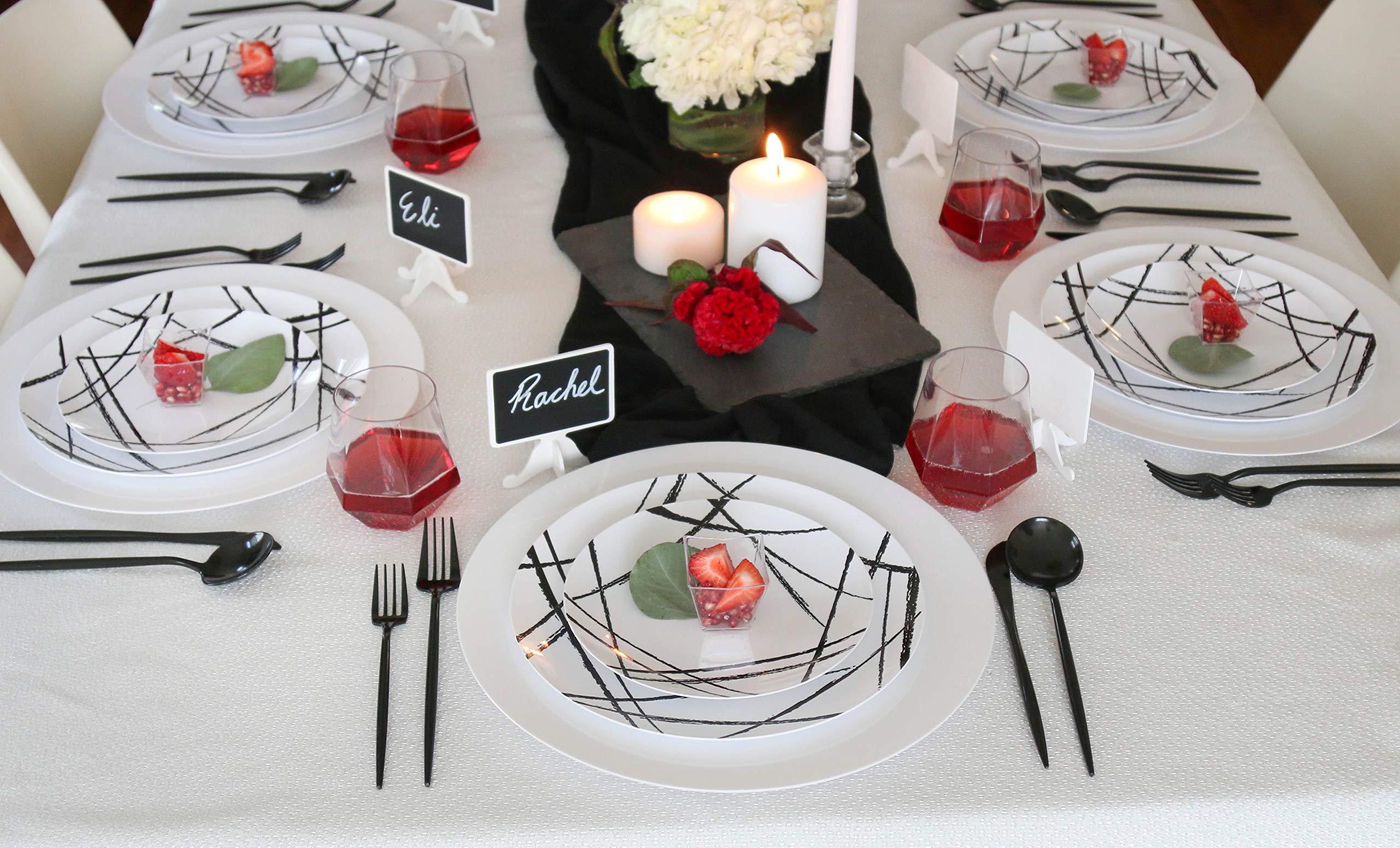 Novelty Modern Flatware Cutlery Combo Set (Black  40)