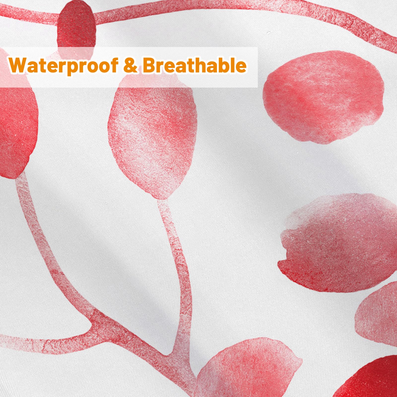 Lxbni Extra Long Pink Shower Curtain, Boho Floral Shower Curtain For Bathroom, Waterproof Polyester Machine Washable Bath Curtai