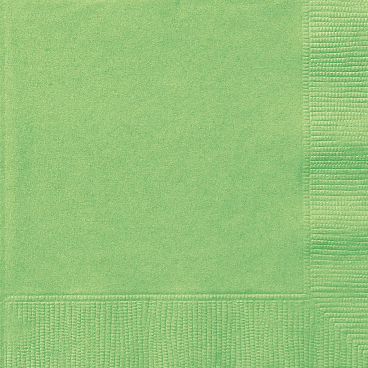 Lime Green Solid Luncheon Paper Napkins - 6.5'' X 6.5'' (20 Ct) - Elegant & Durable Design - Perfect For Parties, Events & Celeb
