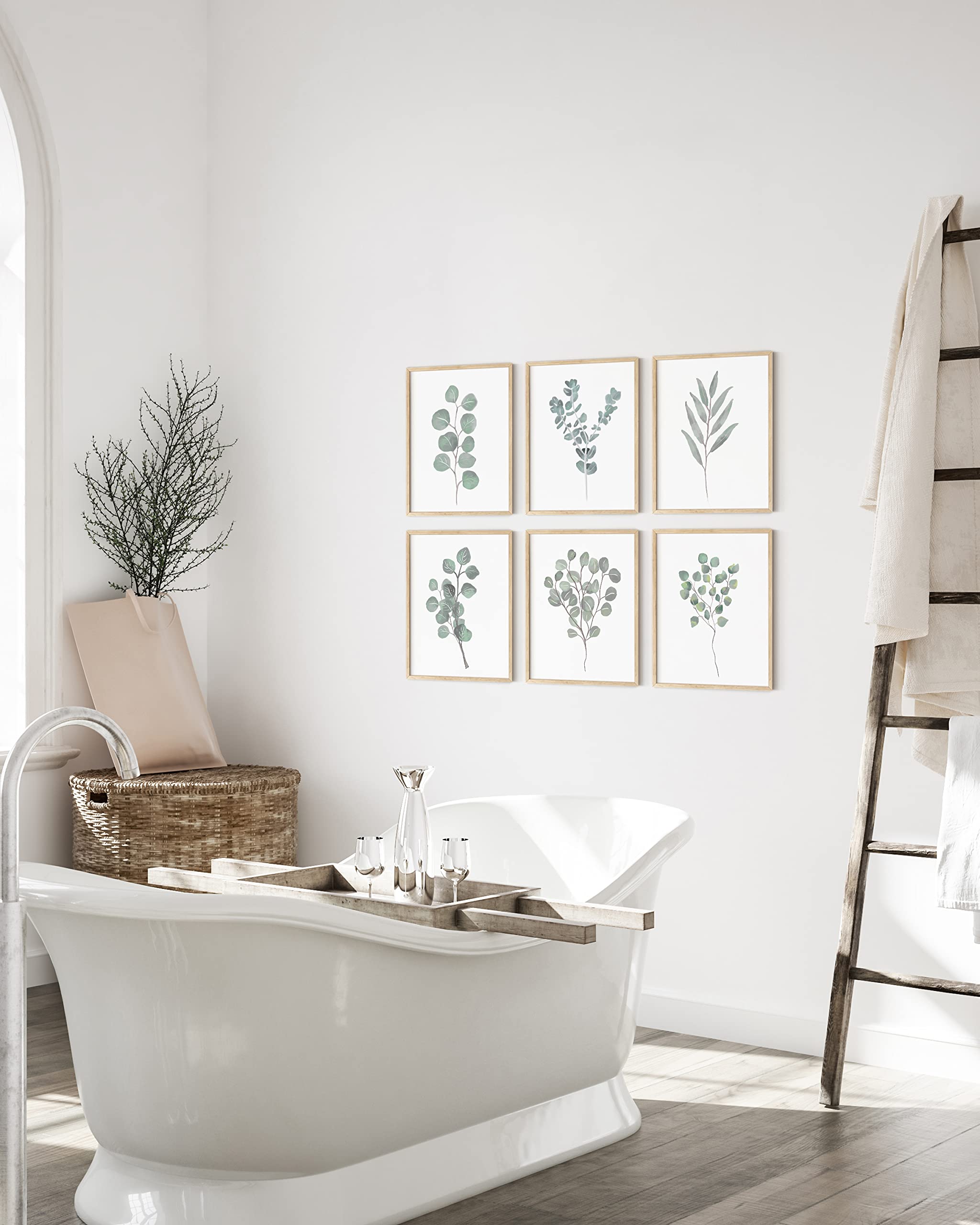 Haus And Hues Leaf Prints Botanical Wall Decor,Botanical Art Prints & Eucalyptus Leaves Wall Decor, Botanical Prints Wall Art, E