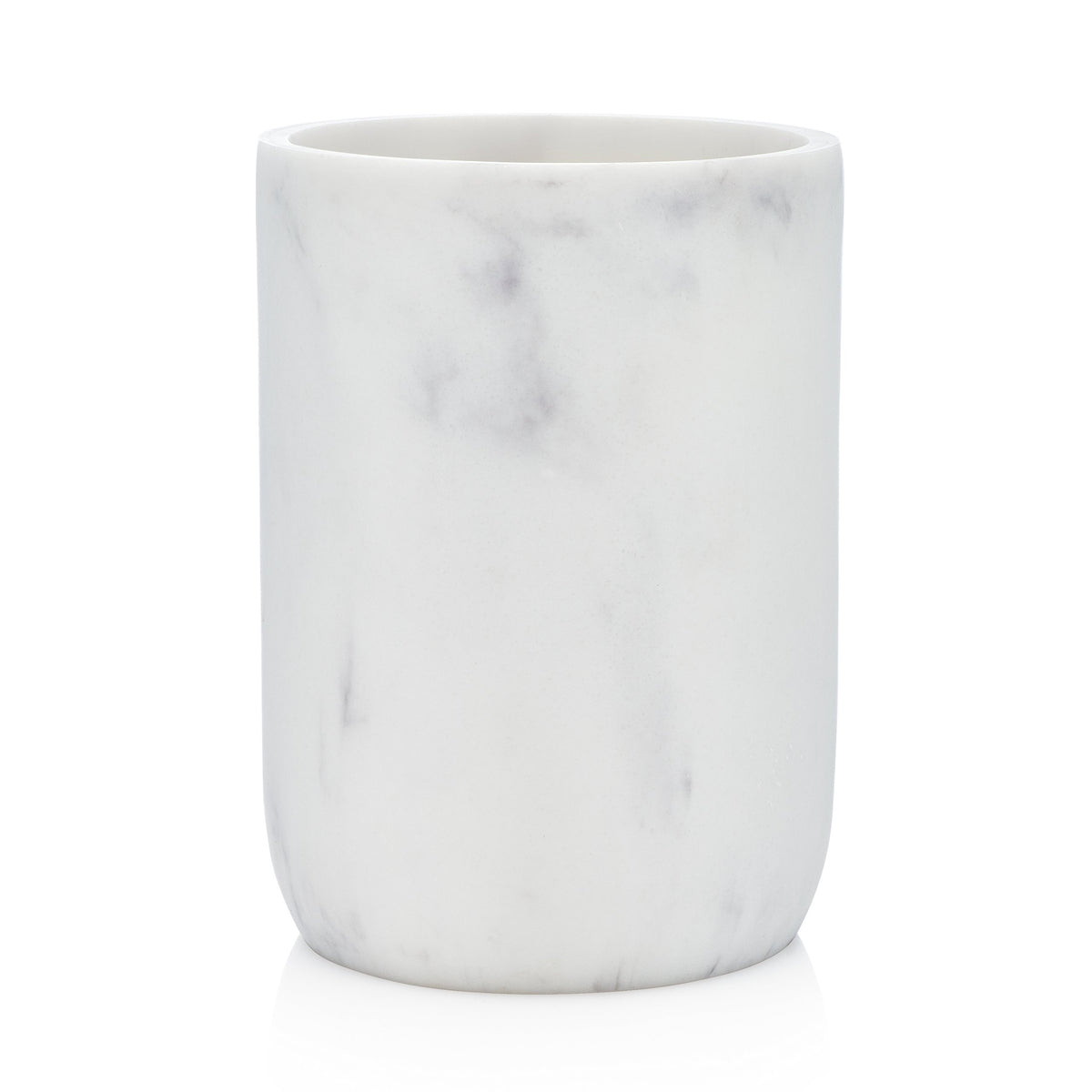 Essentra Home Blanc Collection White Bathroom Tumbler Cup For Vanity Countertops, Also Great As Pencil Pen Holder And Makeup Bru